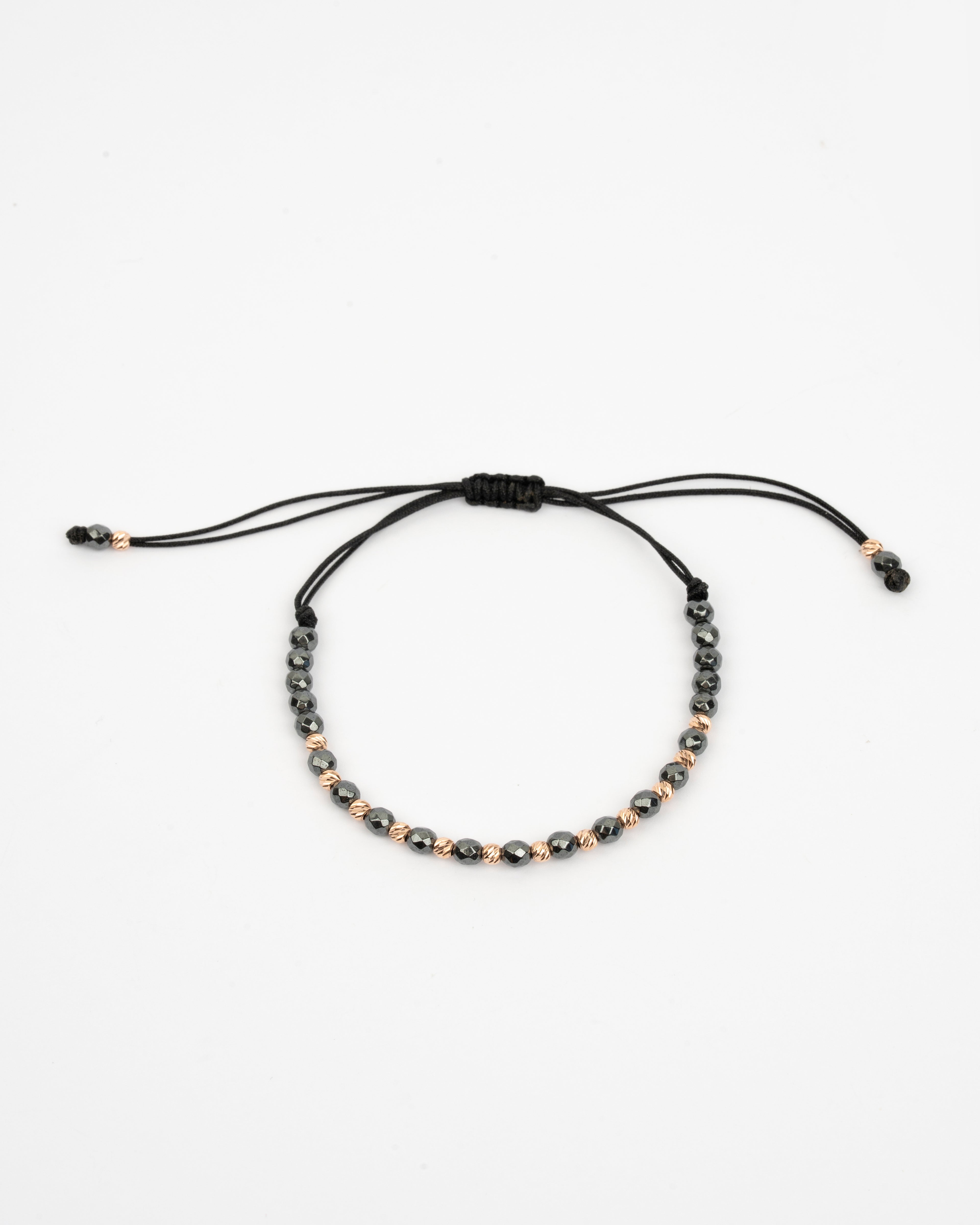 Zlatý šnúrkový náramok Hémis Rosé, 14K zlato