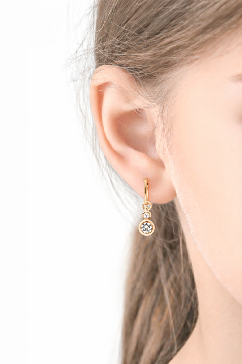Náušnice Bella Duo, 14K zlato