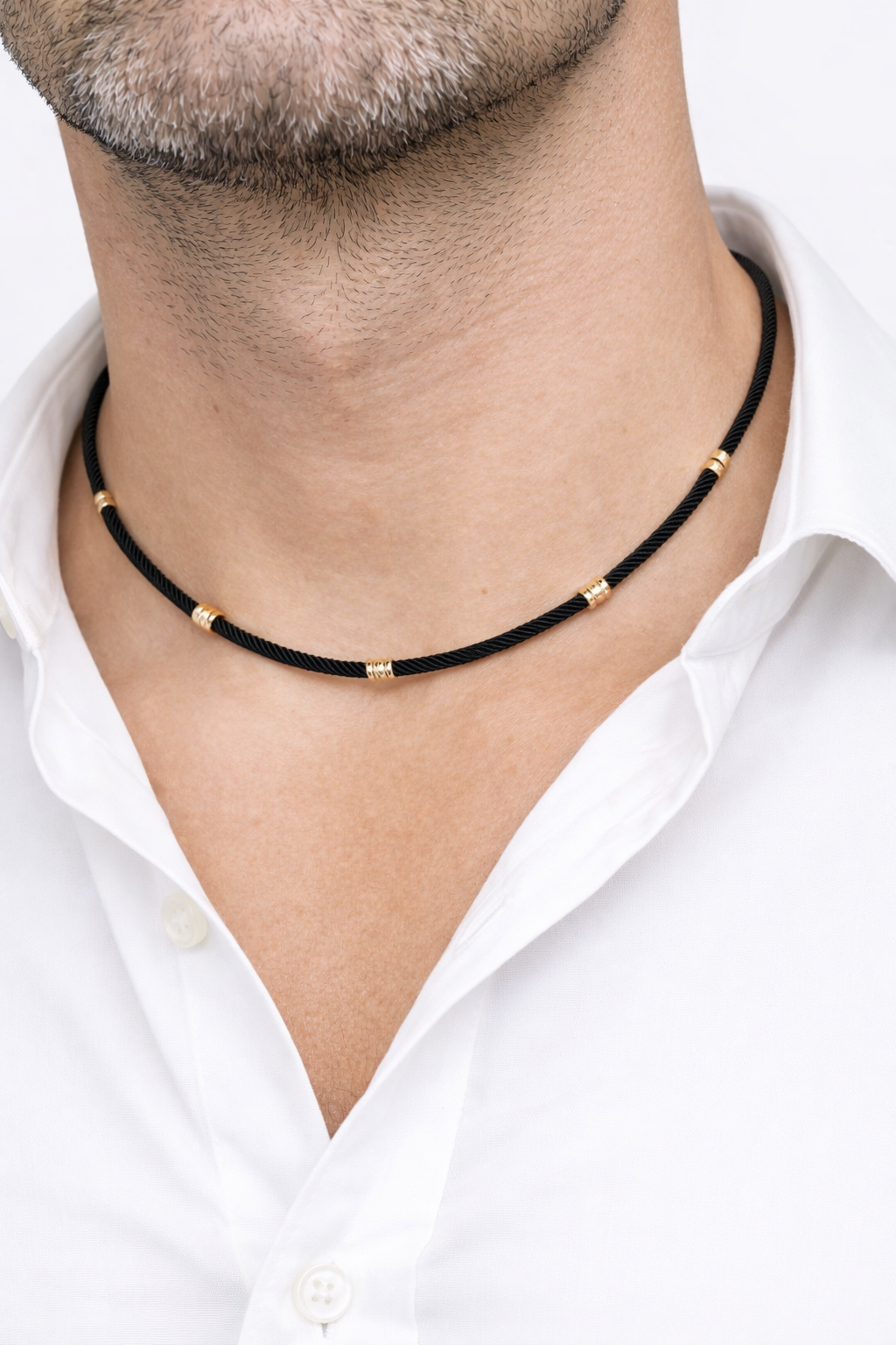 Pánsky náhrdelník Noir Forte, 14K zlato