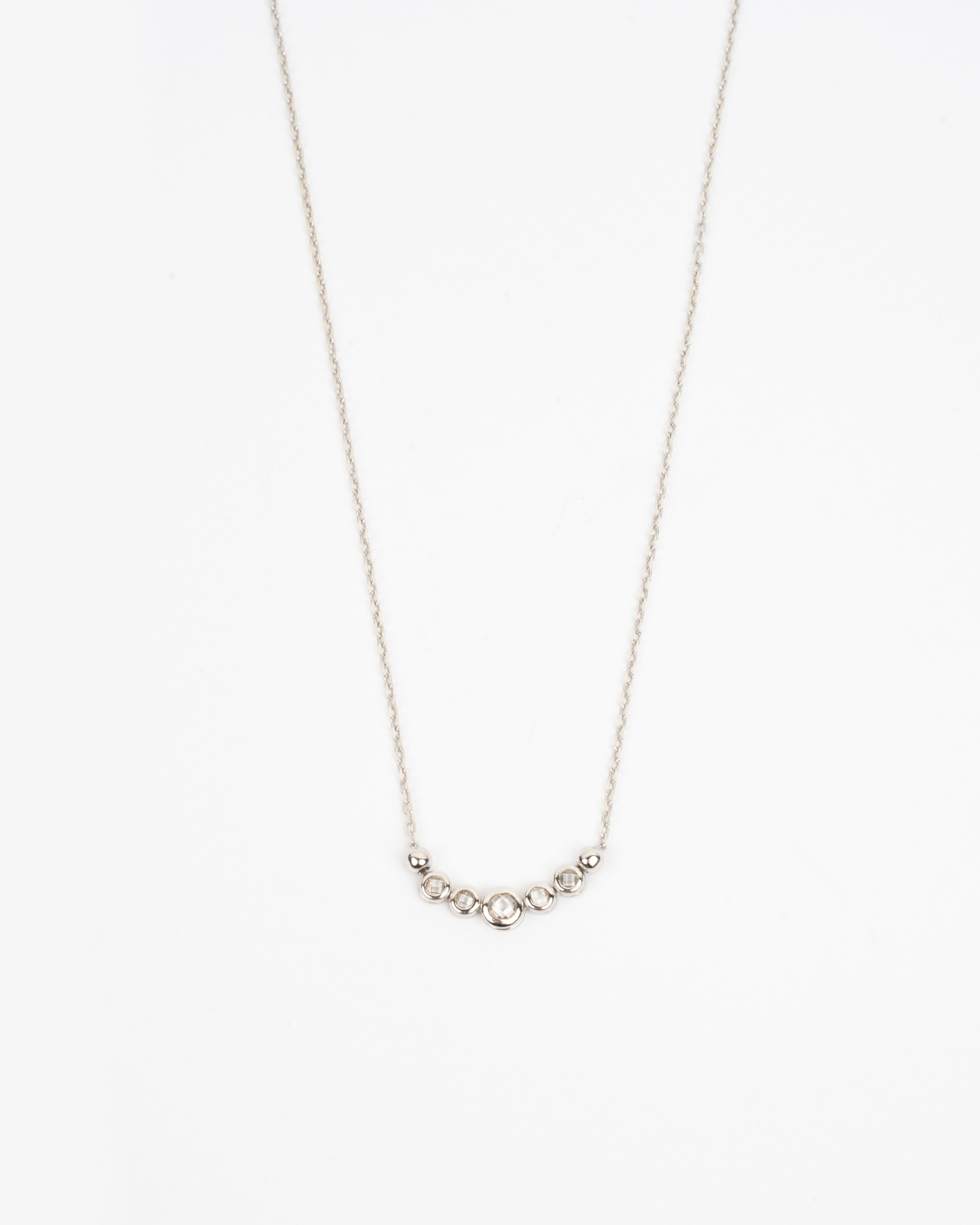 Náhrdelník Lunara , 14K biele zlato