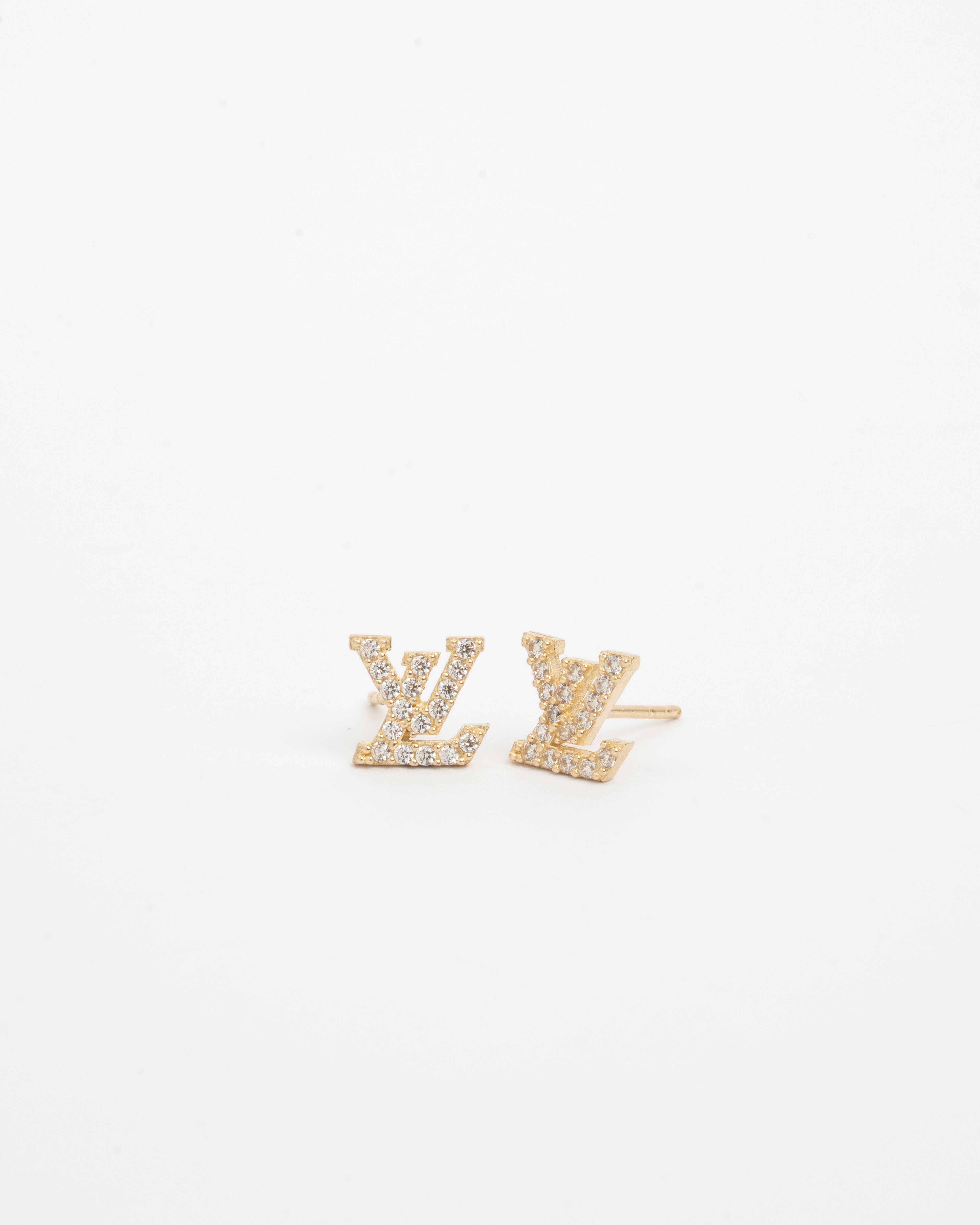 Napichovacie náušnice Éclat Initial, 14K zlato