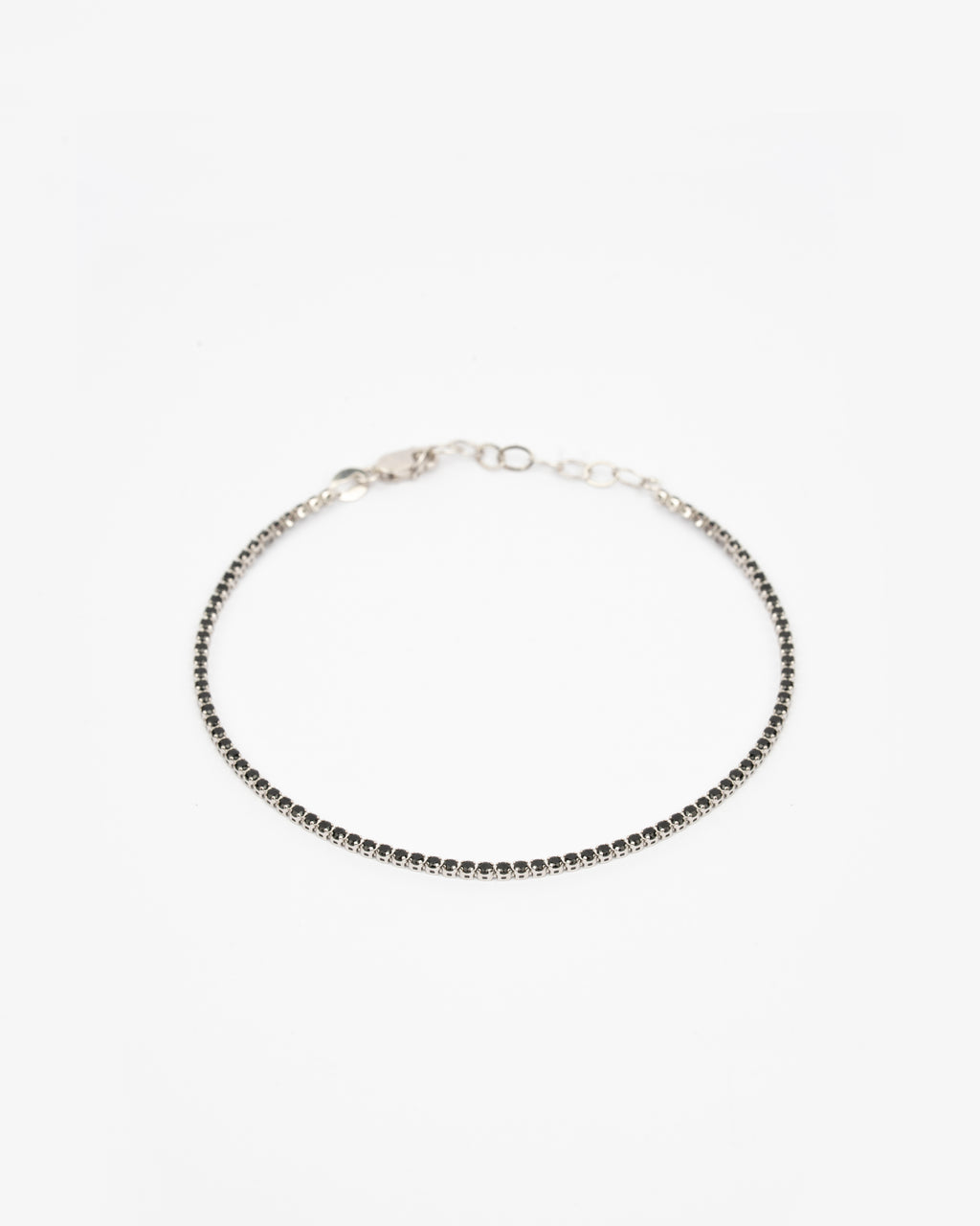 Náramok Lumine Tennis black, 14K biele zlato