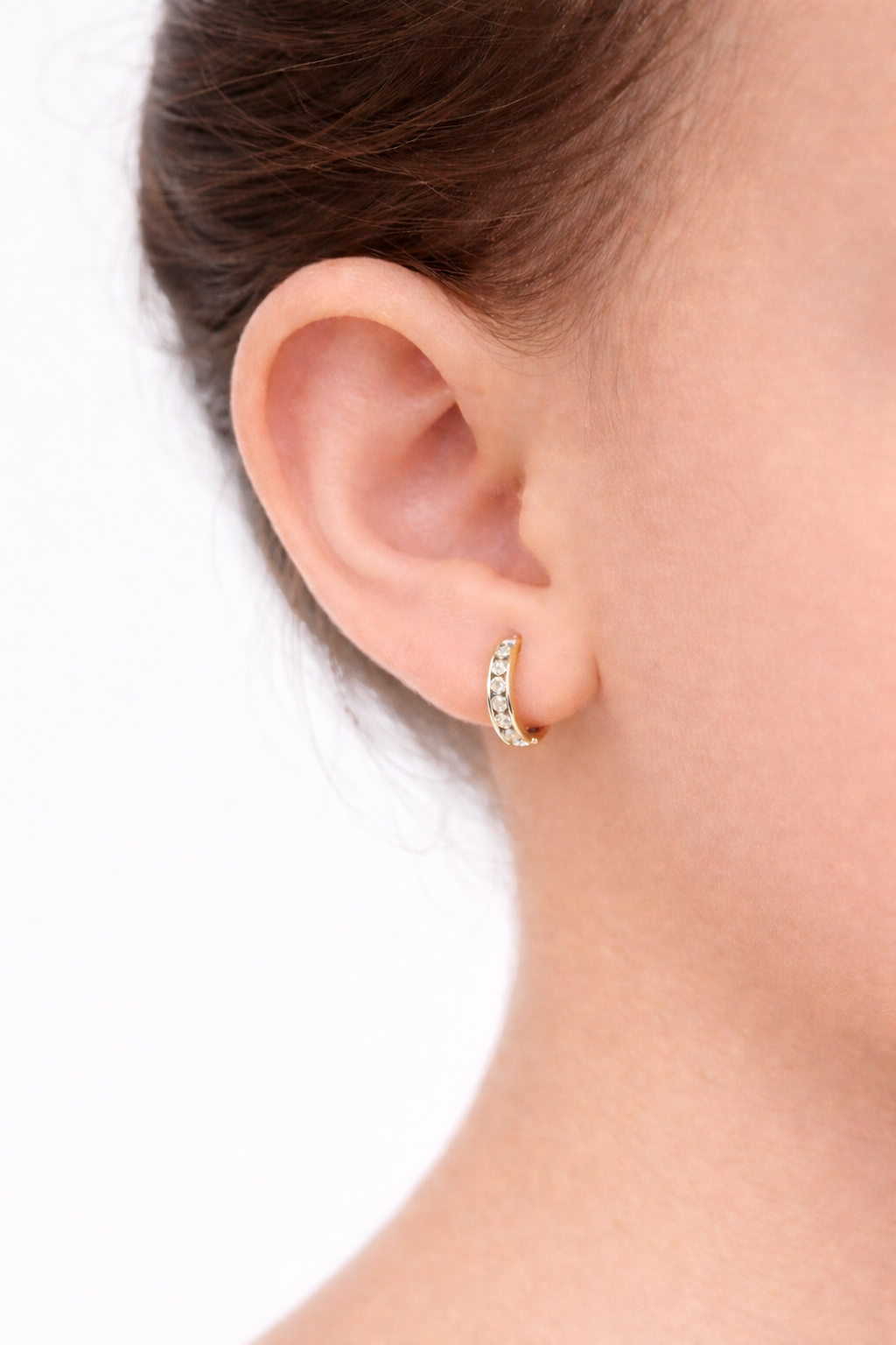 Náušnice Classic Shine Hoops žlté, 14K zlato