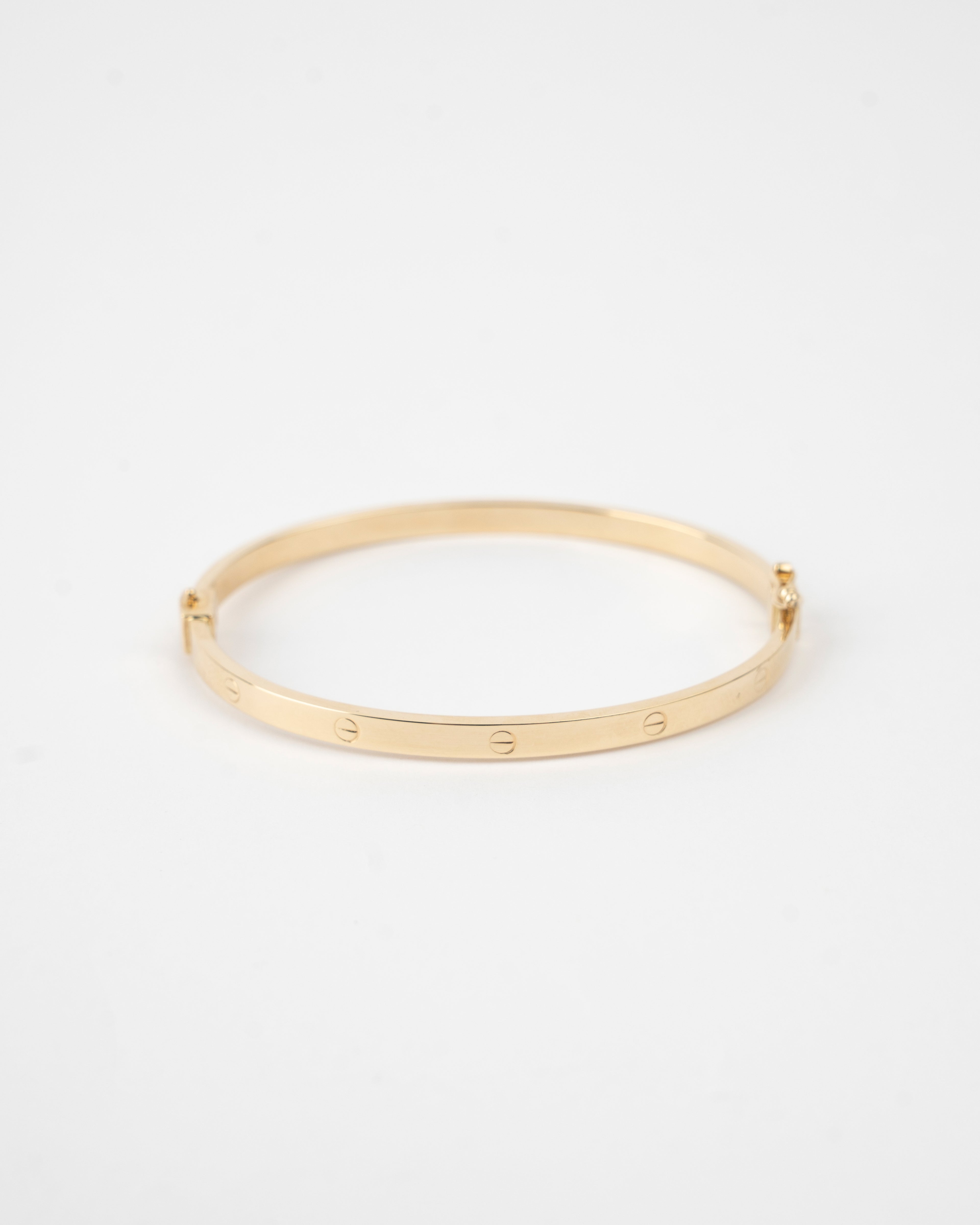 Pevný náramok Éternité Screw, 14K zlato