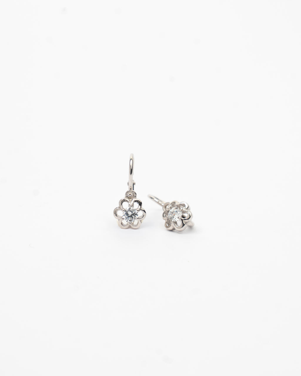 Náušnice Bella Fioré White, 14K zlato