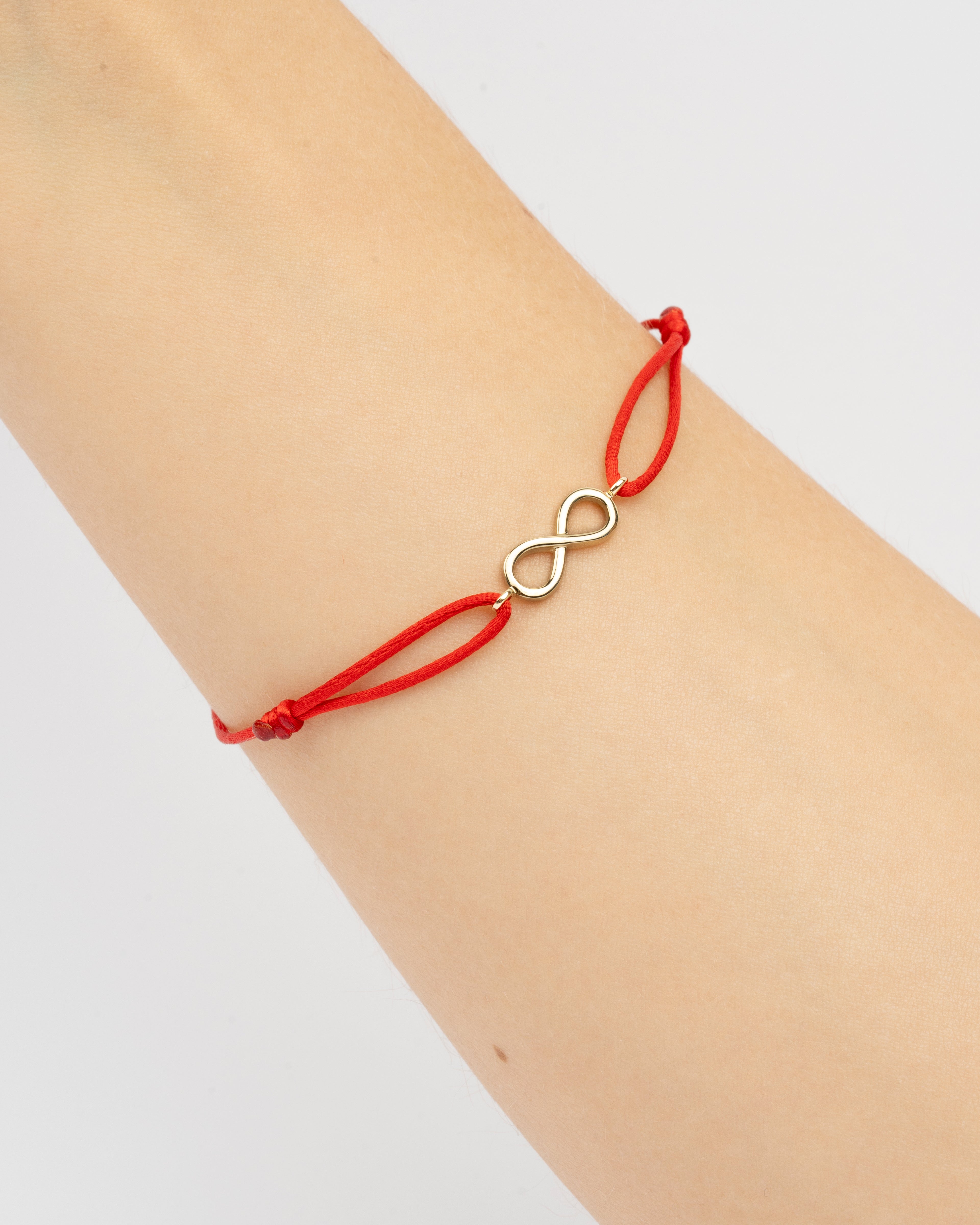 Zlatý šnúrkový náramok Pure Infinity, 14K zlato