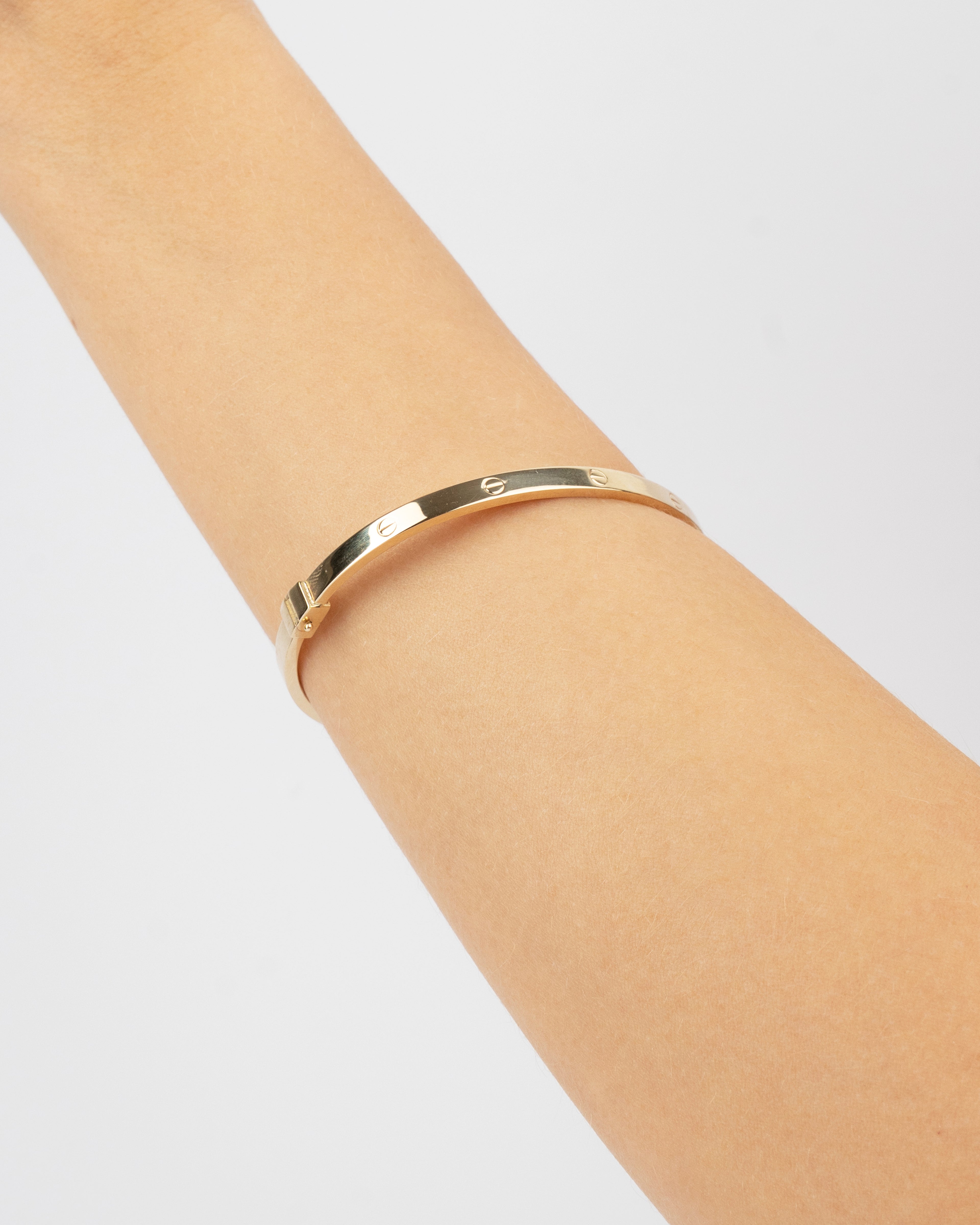 Pevný náramok Éternité Screw, 14K zlato