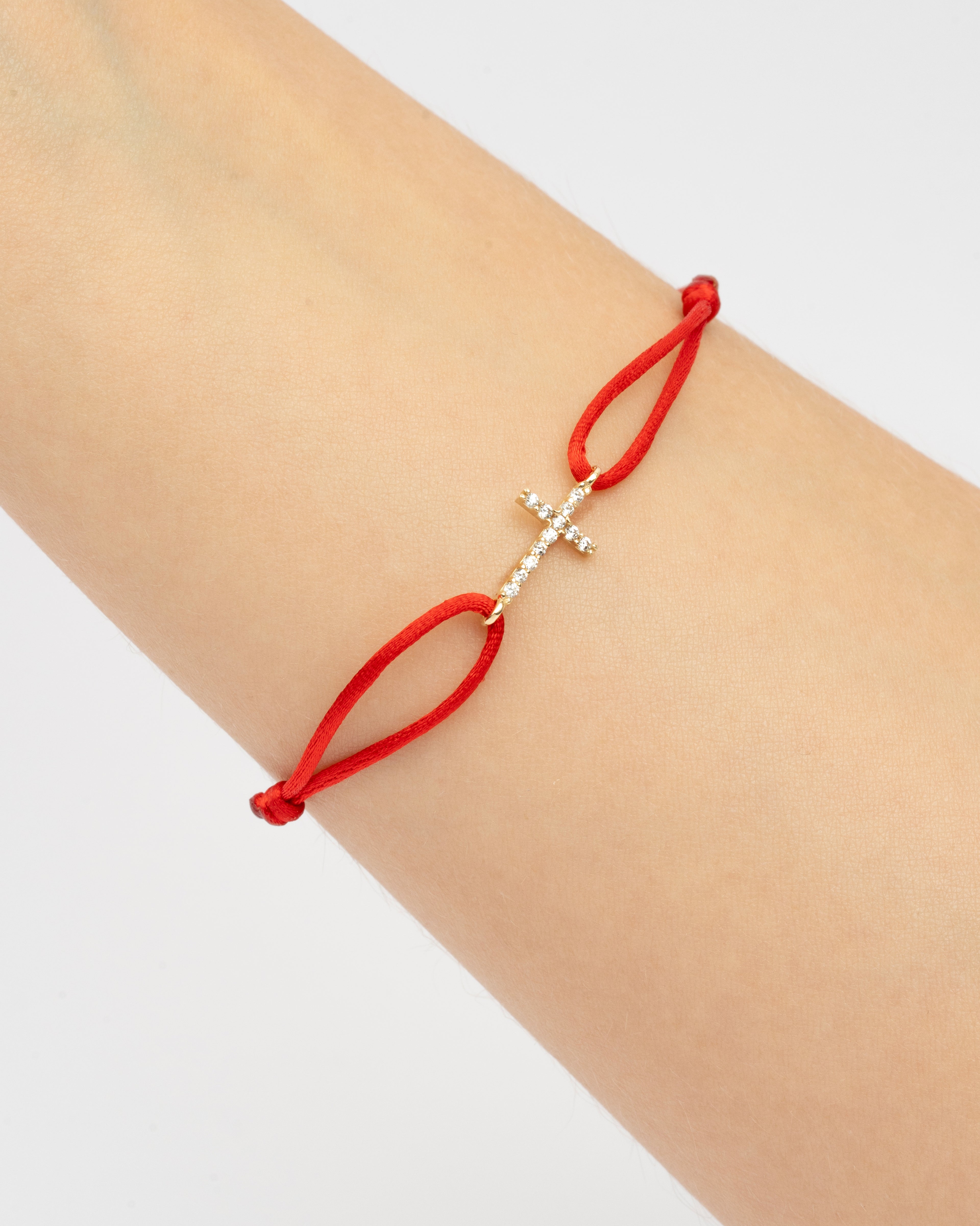 Zlatý šnúrkový náramok Eternal Faith, 14K zlato