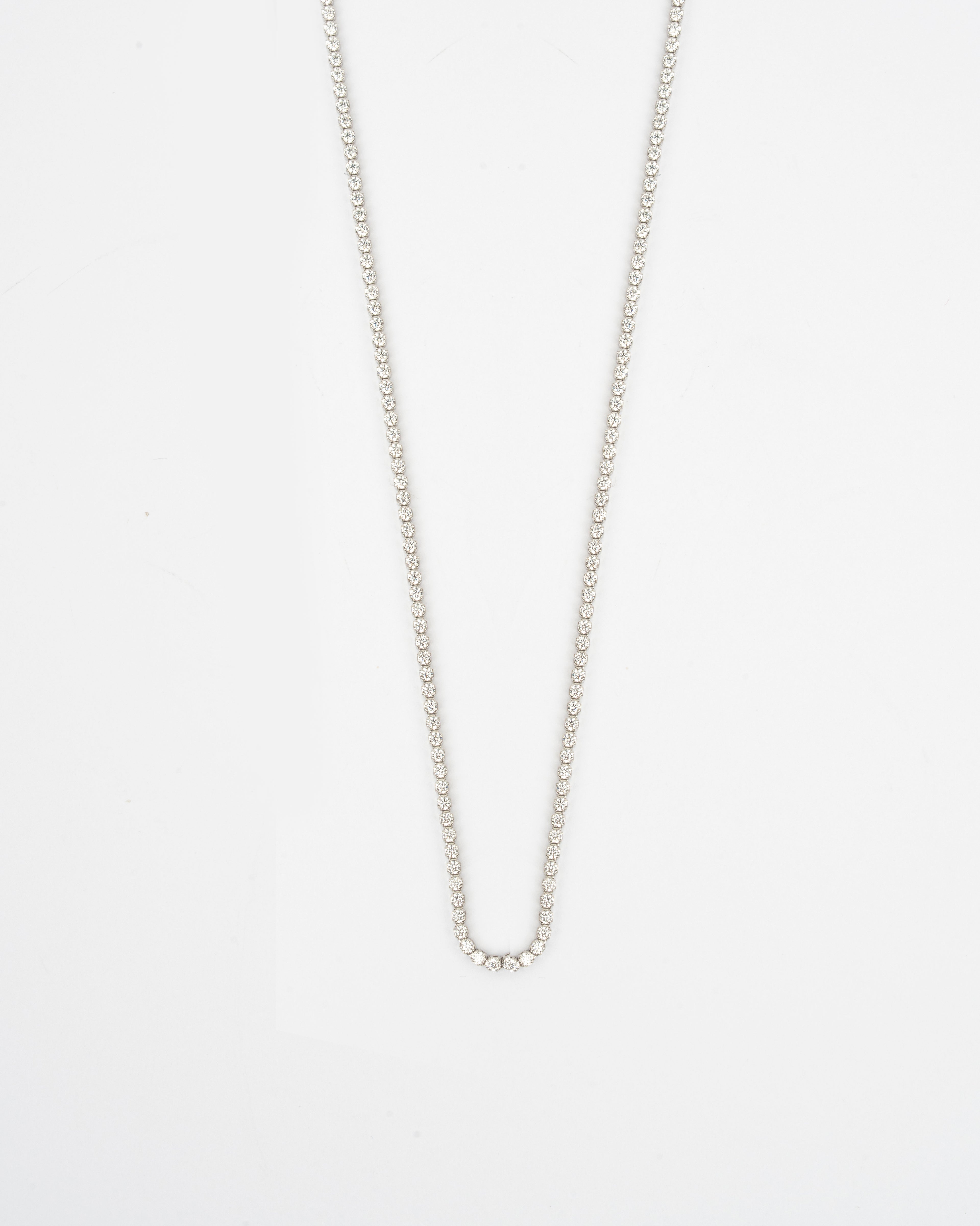 Náhrdelník Lumine Tennis , 14K biele zlato