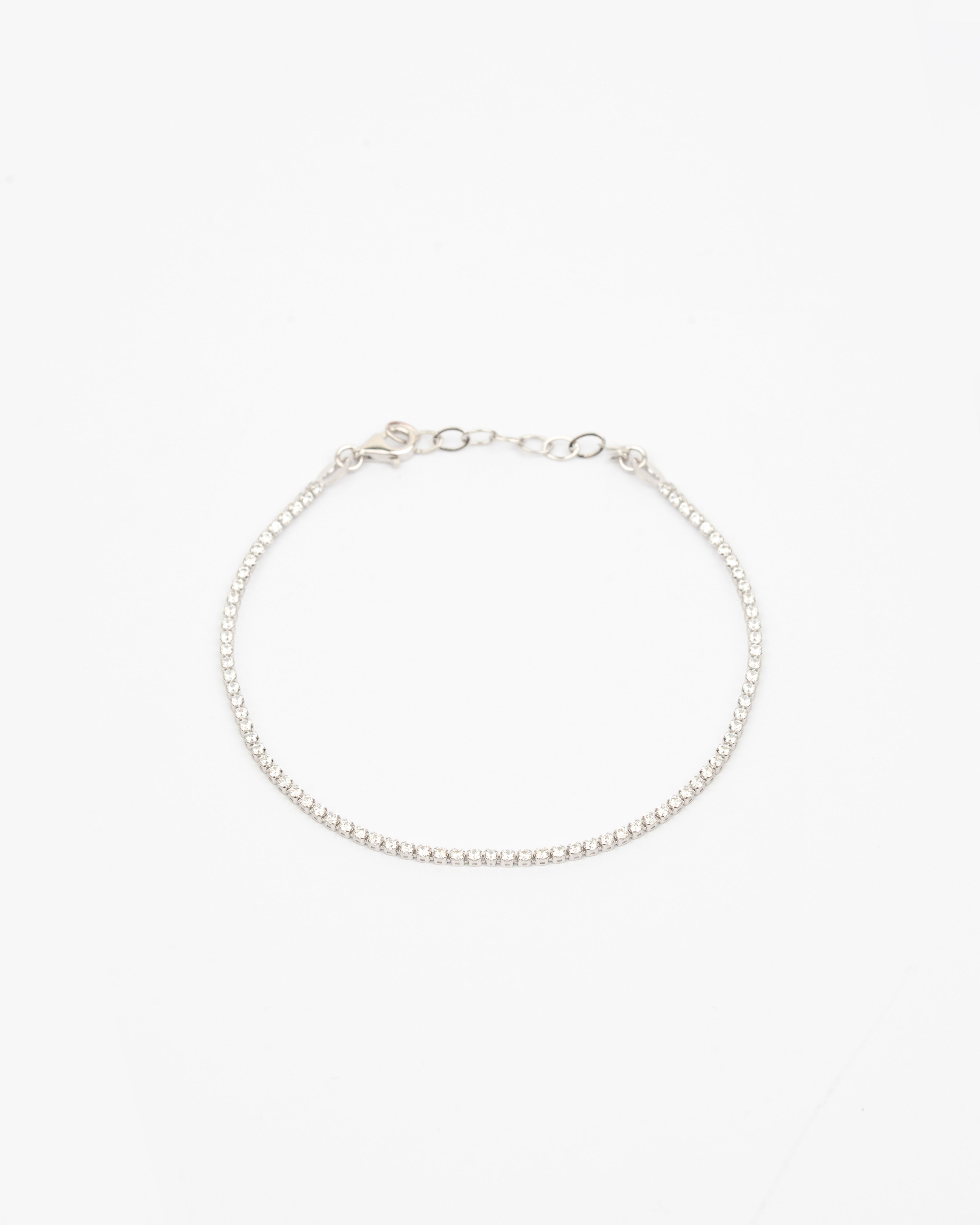 Náramok Lumine Tennis, 14K biele zlato