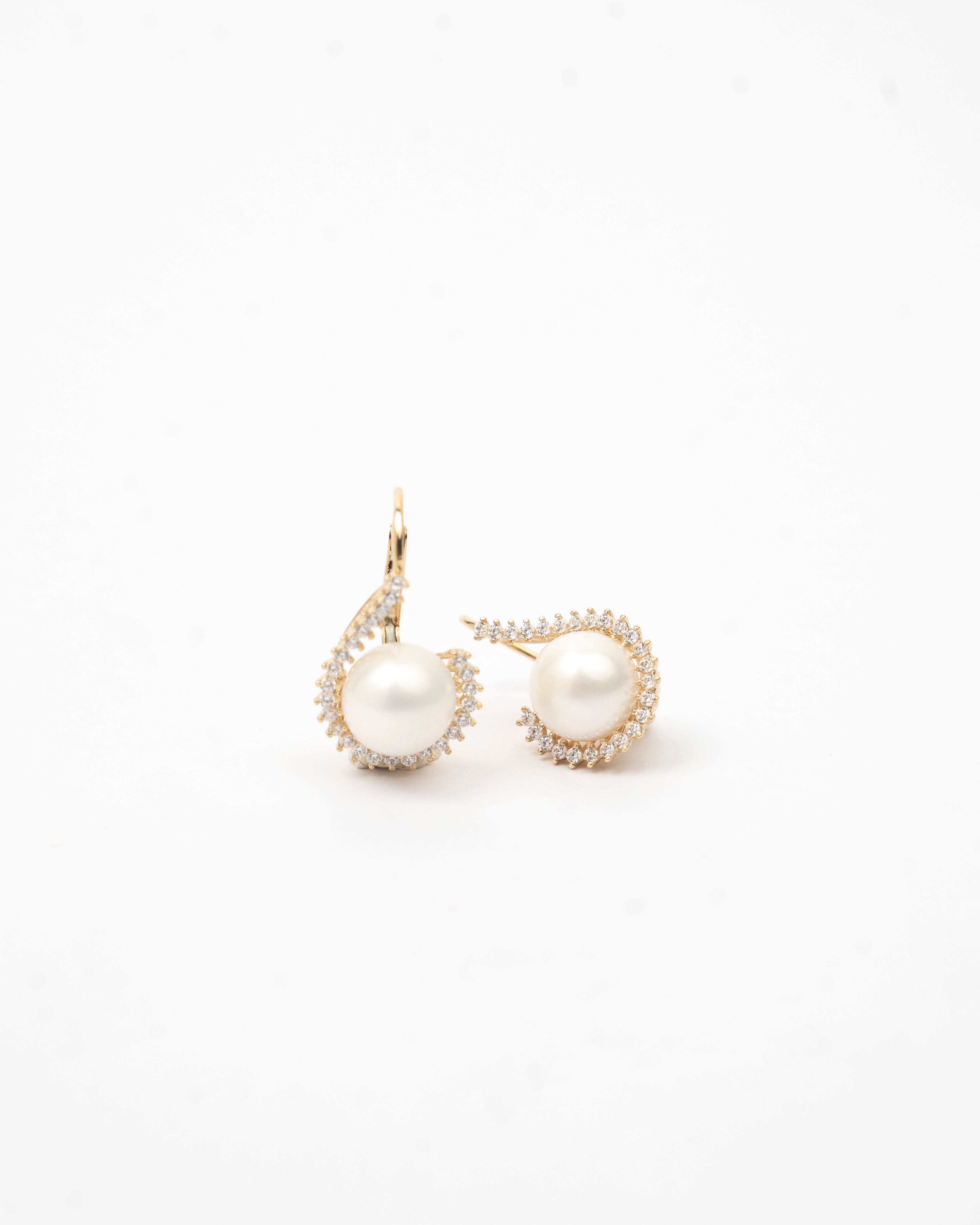 Náušnice Aurea Pearl, 14K zlato