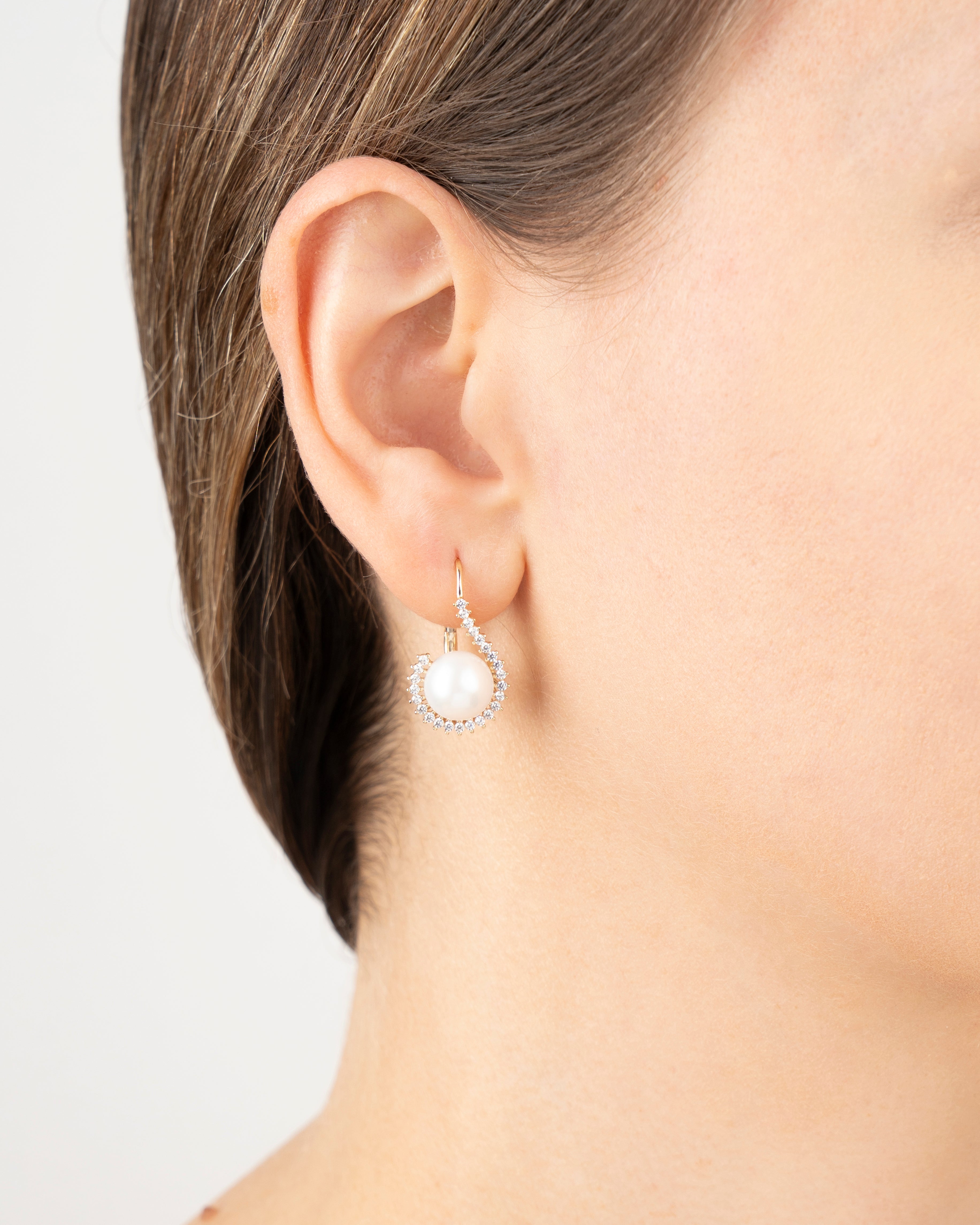 Náušnice Aurea Pearl, 14K zlato