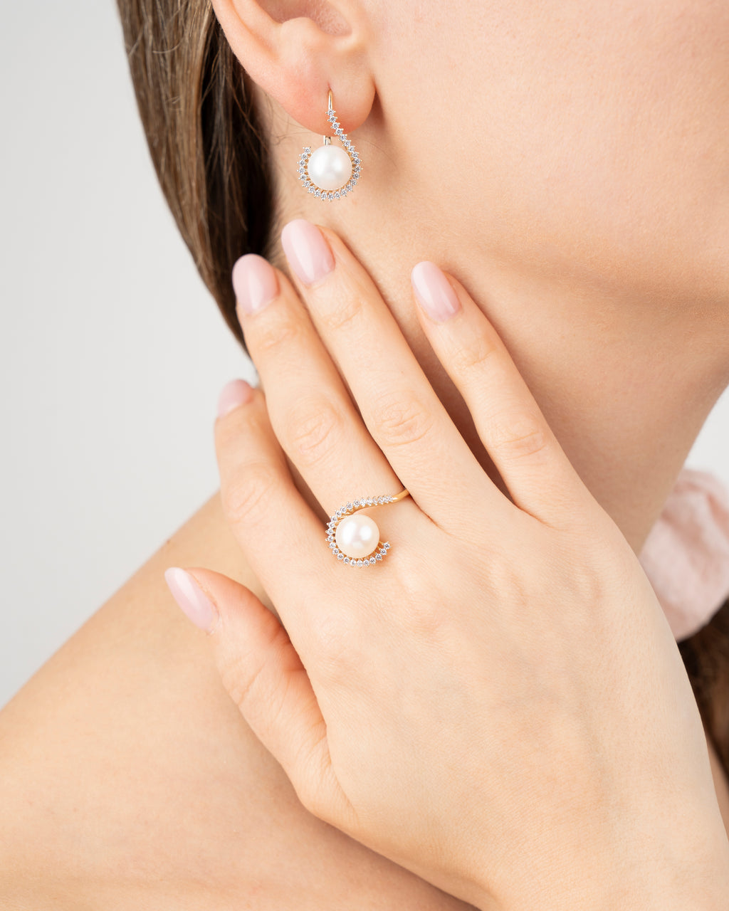 Náušnice Aurea Pearl, 14K zlato