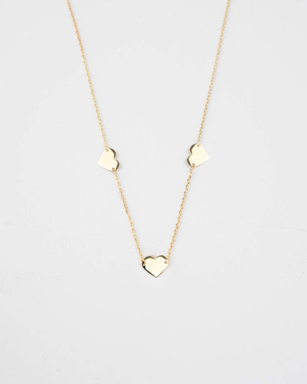 Náhrdelník Trois Cœurs, 14K zlato