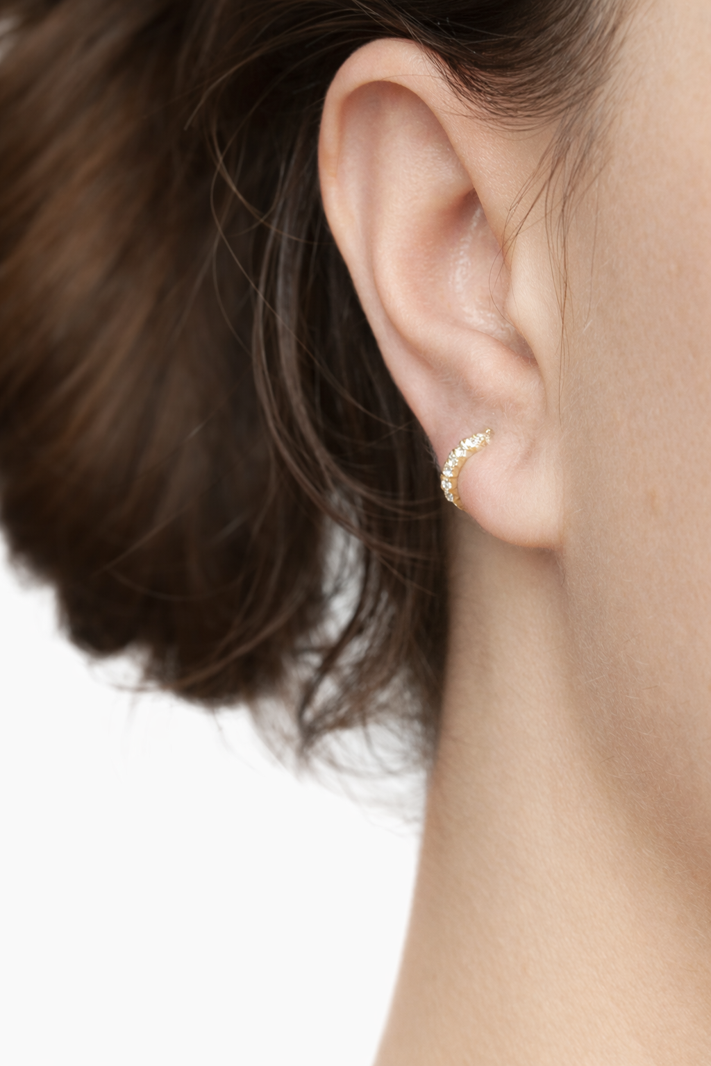 Náušnice Duo Mini Hoops, 14K zlato