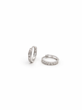 Náušnice Classic Shine Hoops biele, 14K zlato
