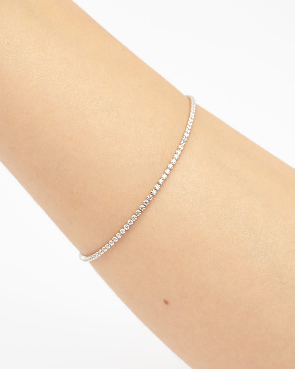 Náramok Lumine Tennis, 14K biele zlato