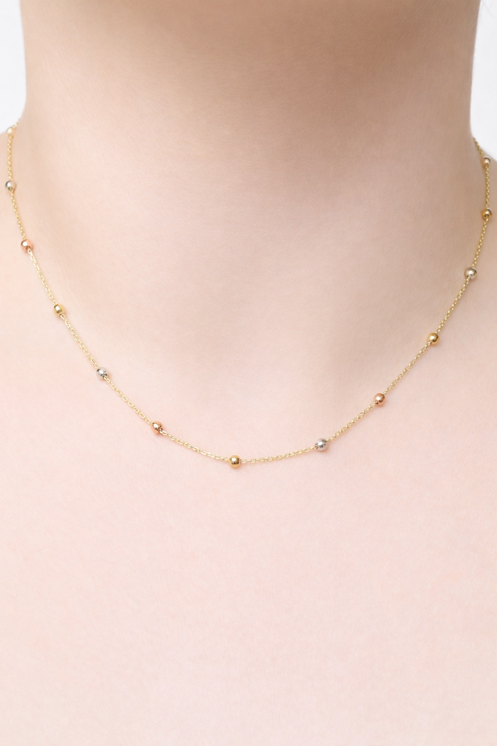 Náhrdelník Nayelle Beads Trio, 14K zlato