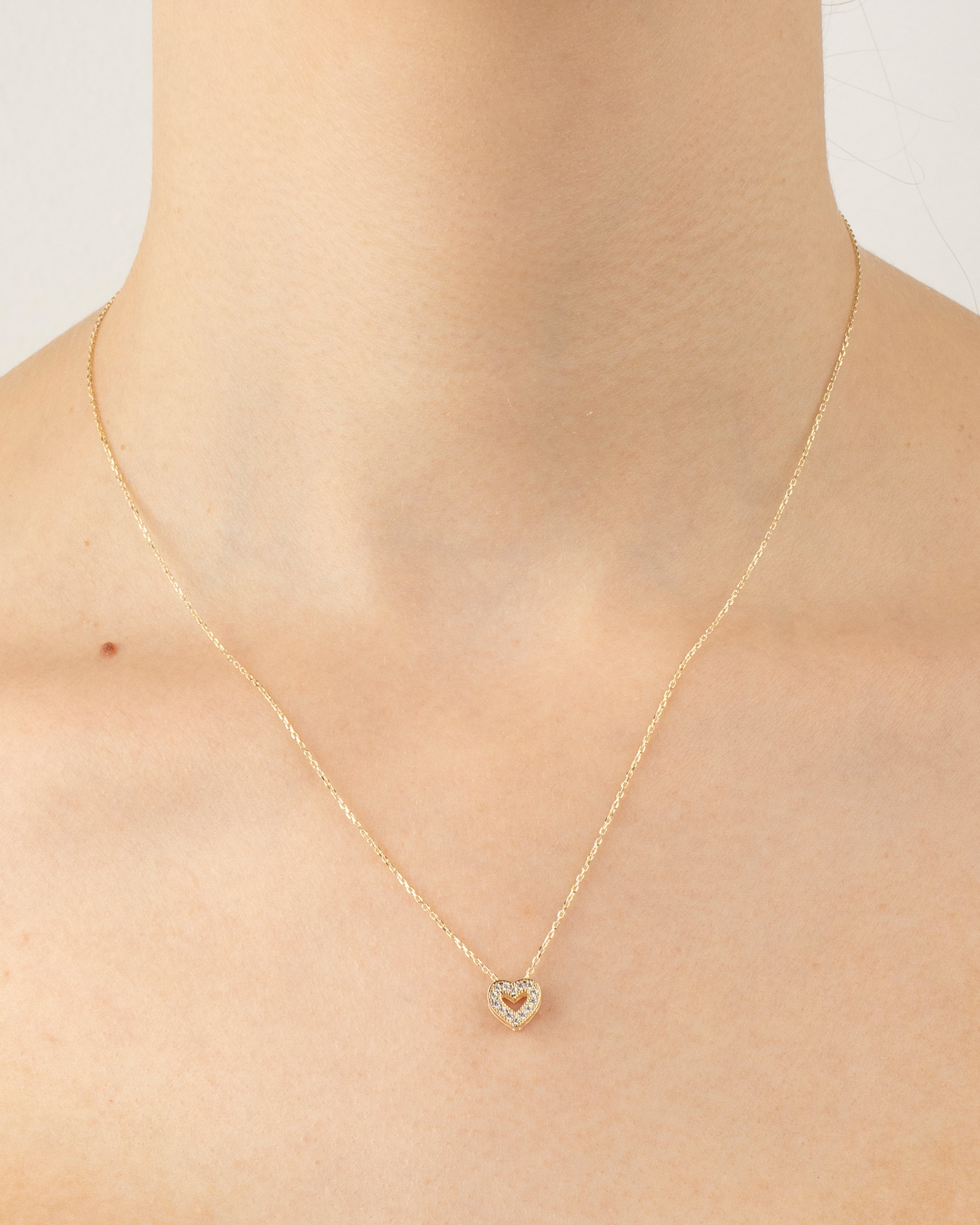 Náhrdelník Cœur Brillant, 14K zlato