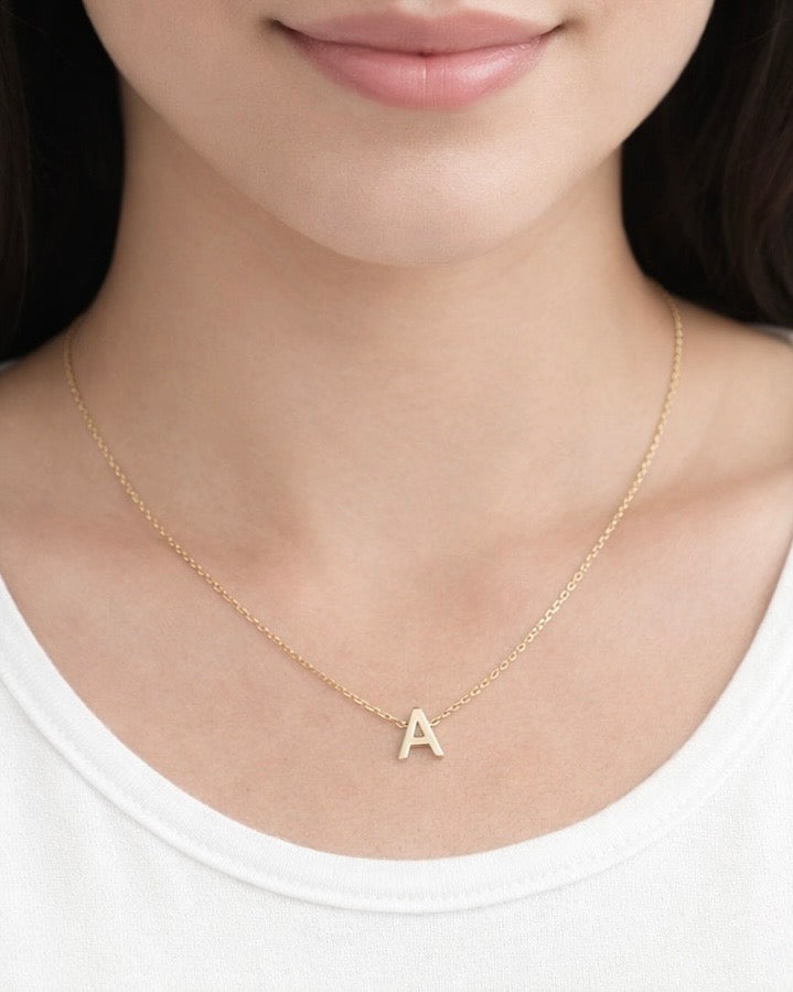 Atelier Minimal Initial Necklace, 14K zlato