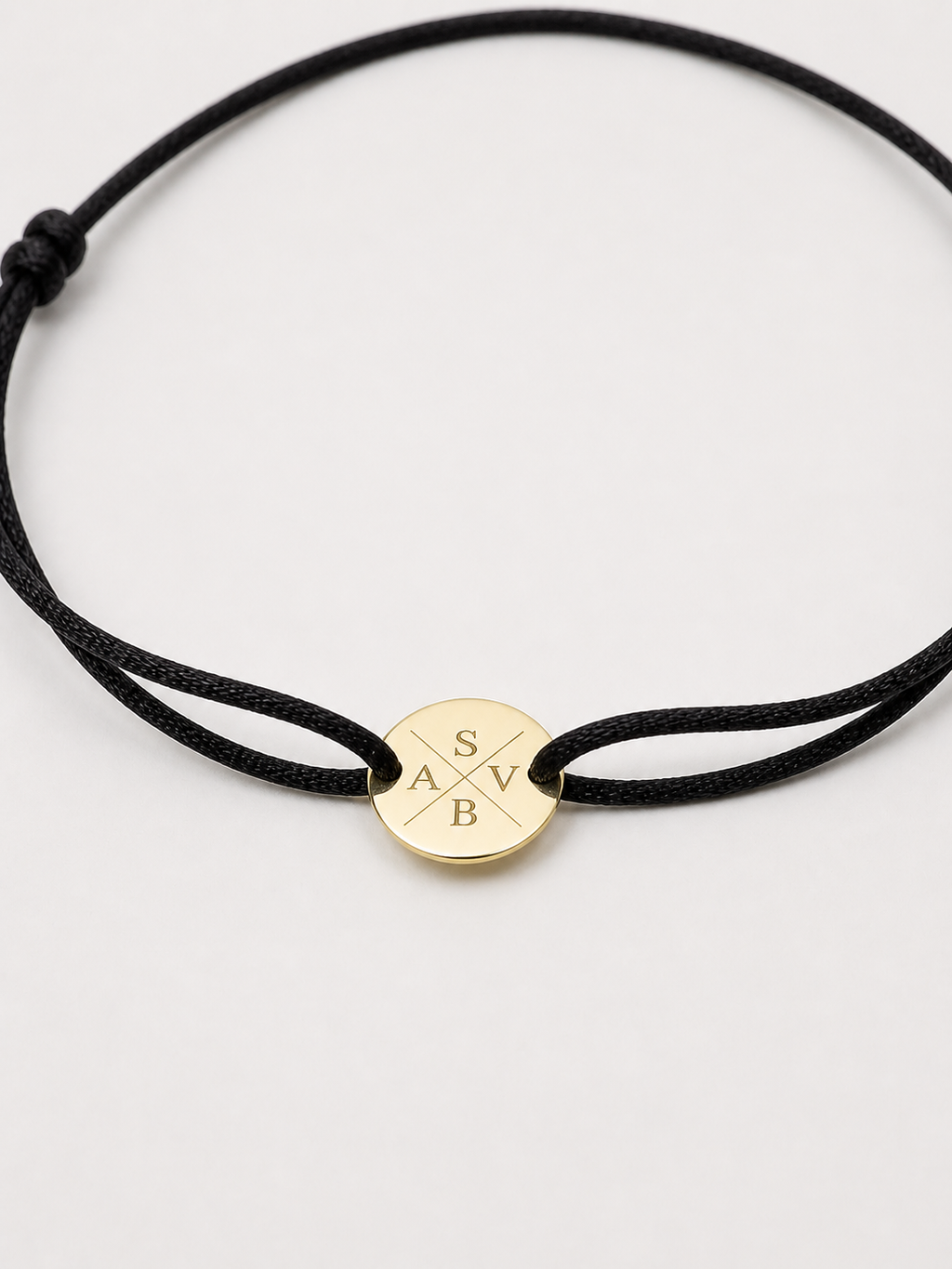 Šnúrkový náramok Axis, 14K zlato