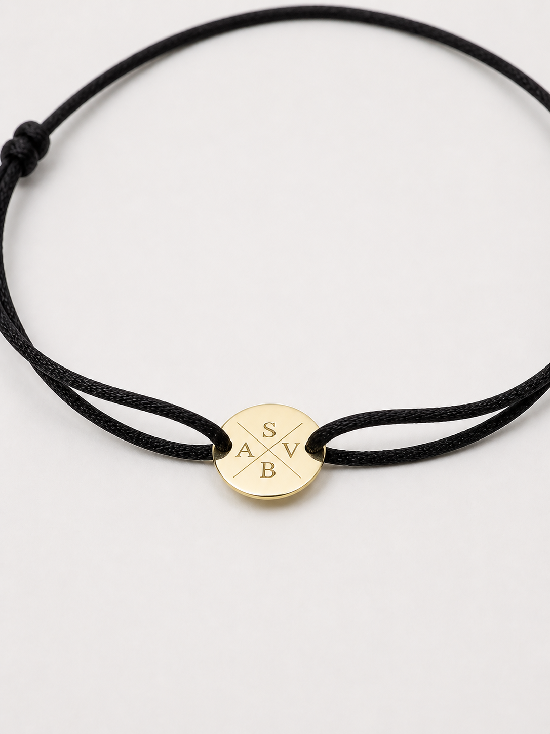 Šnúrkový náramok Axis, 14K zlato