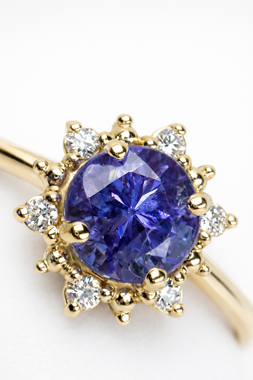 Prsteň Aurora Tanzanite Bloom , 14K zlato