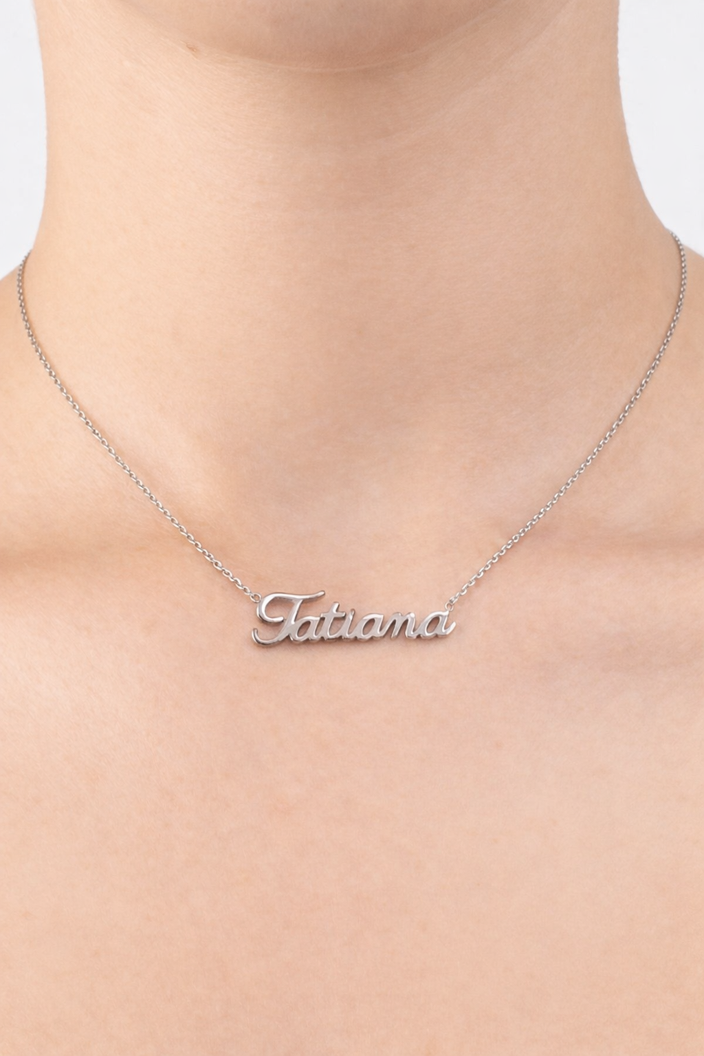 Atelier Signature Name Necklace, 14K zlato