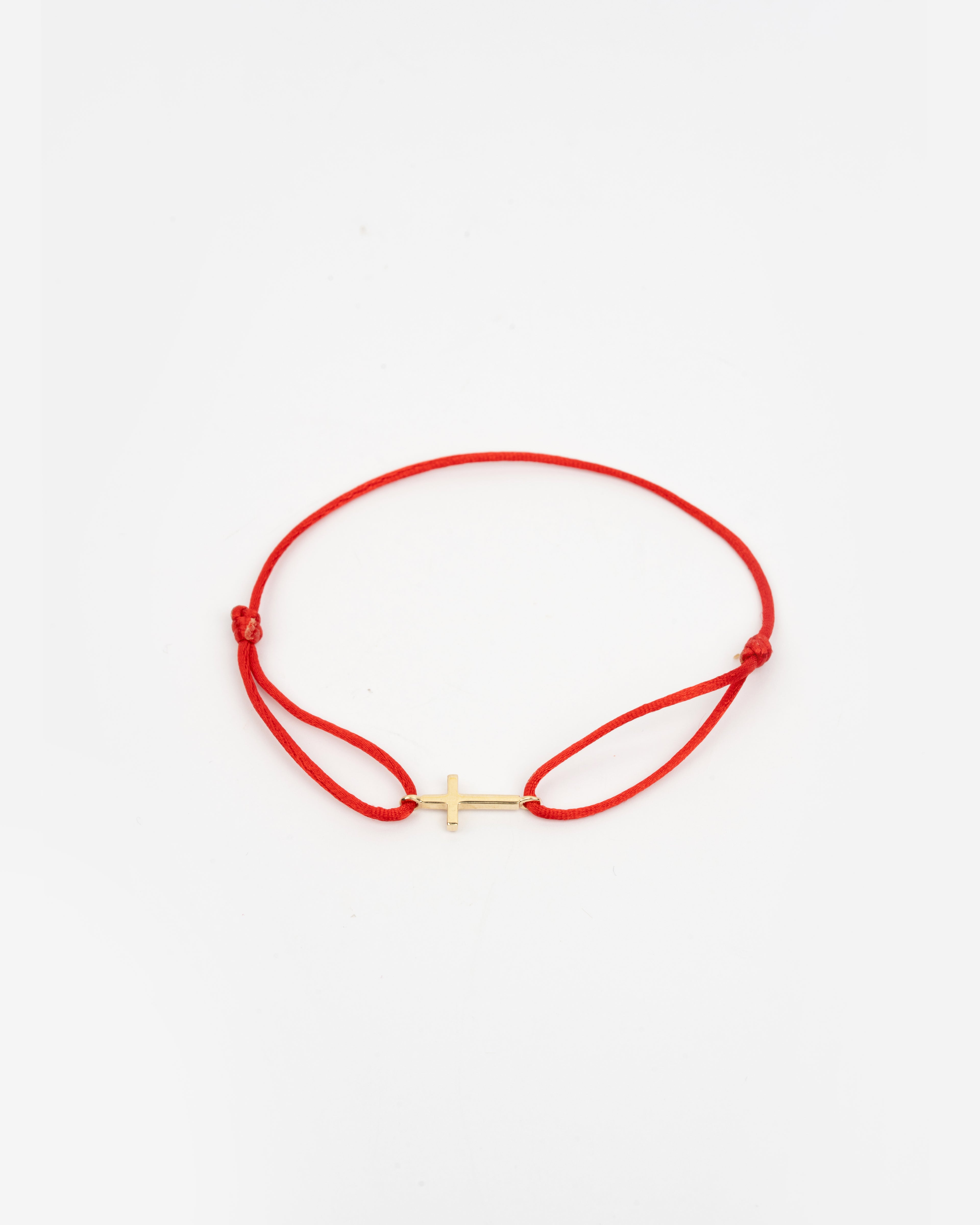 Zlatý šnúrkový náramok Faith Line, 14K zlato