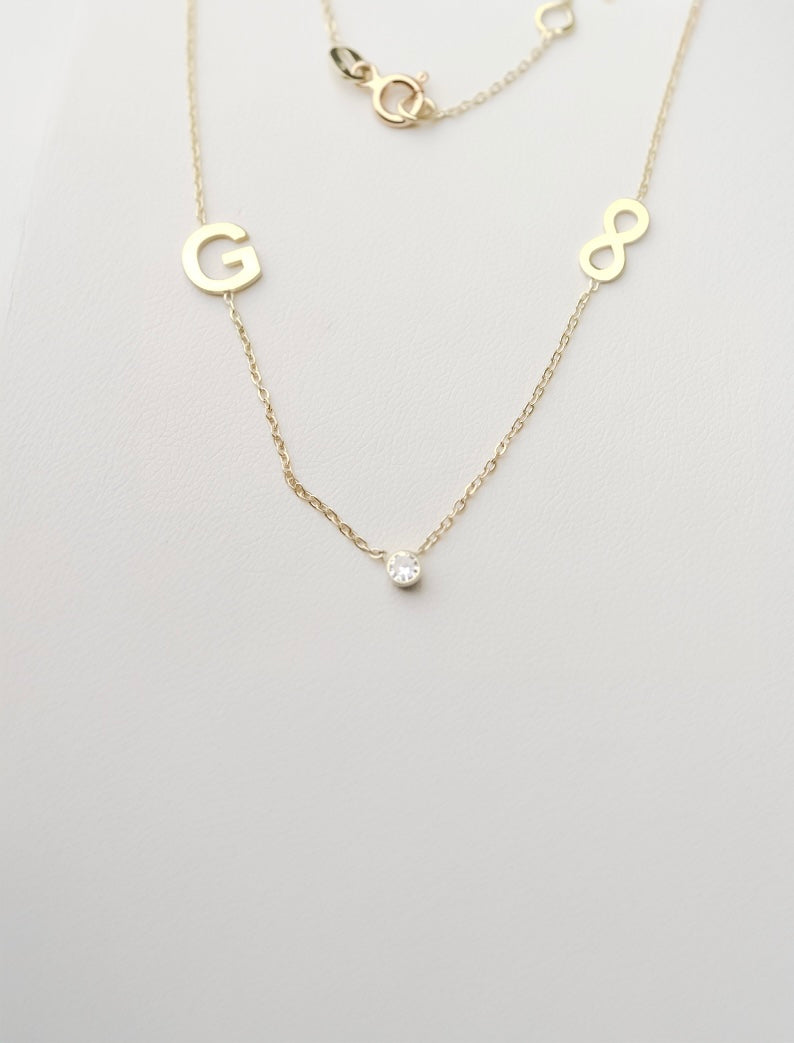 Atelier Multi-Initial Necklace – Signature Edition , 14K zlato