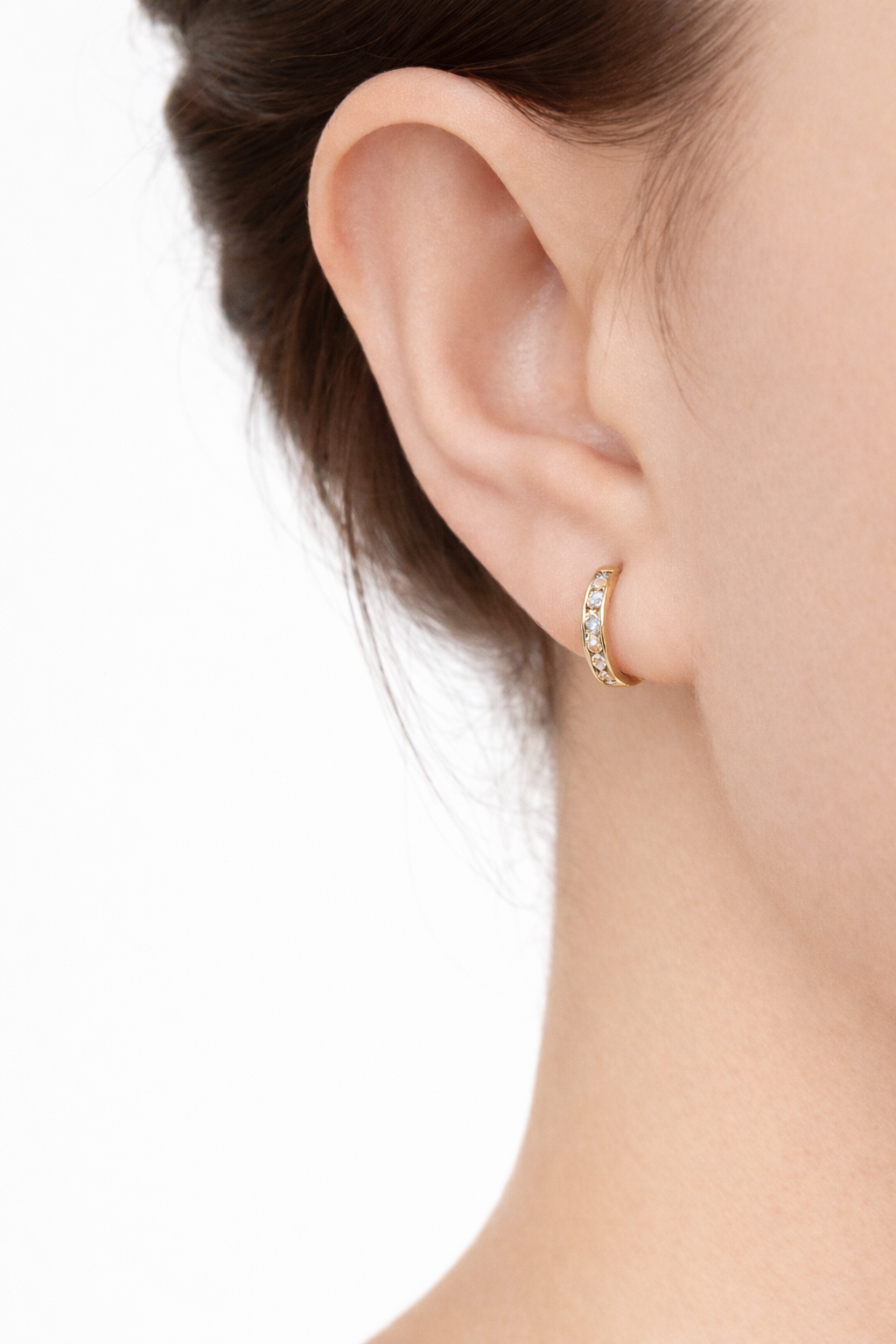 Náušnice Classic Shine Hoops žlté, 14K zlato