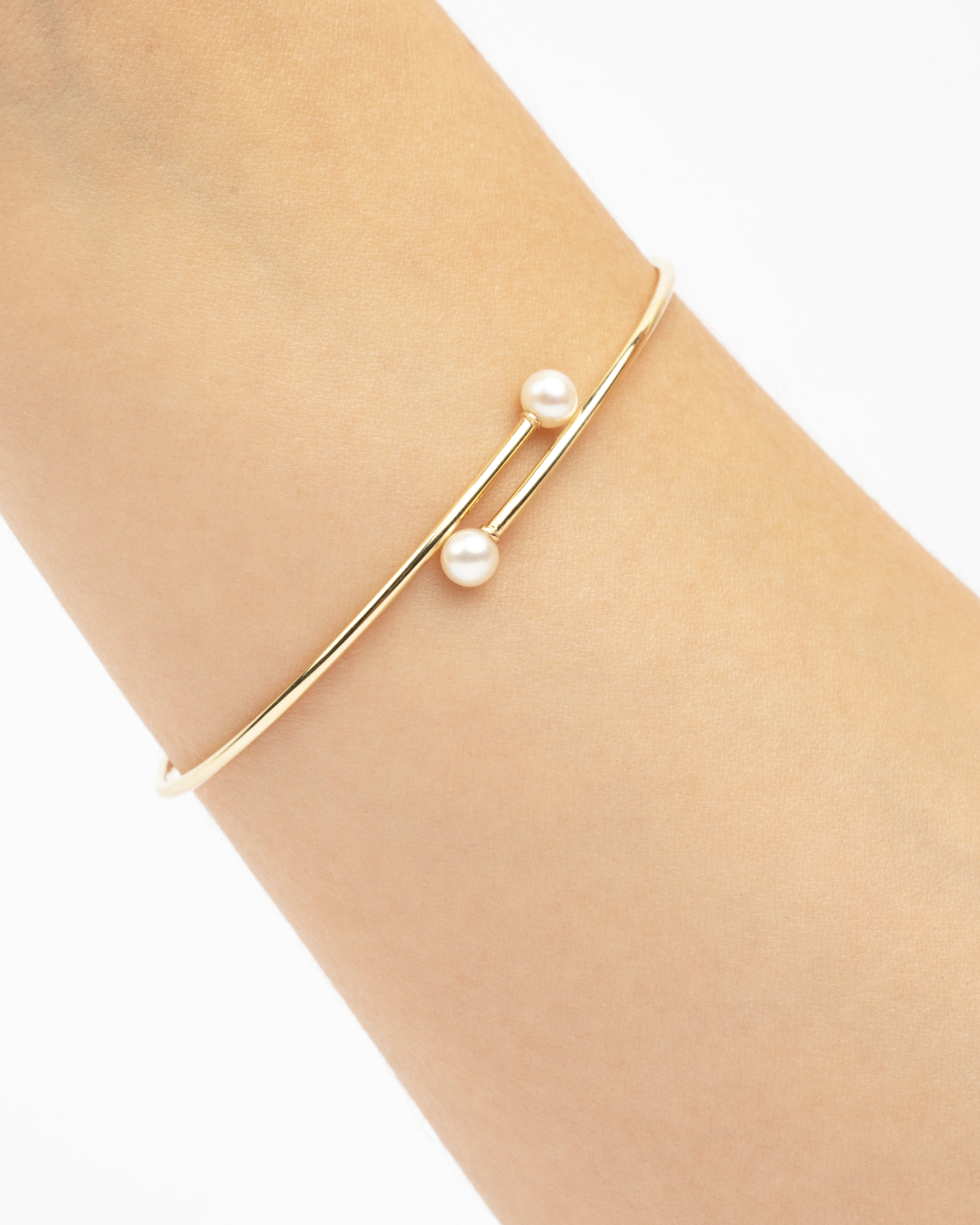 Pevný náramok Lyra, 14K zlato