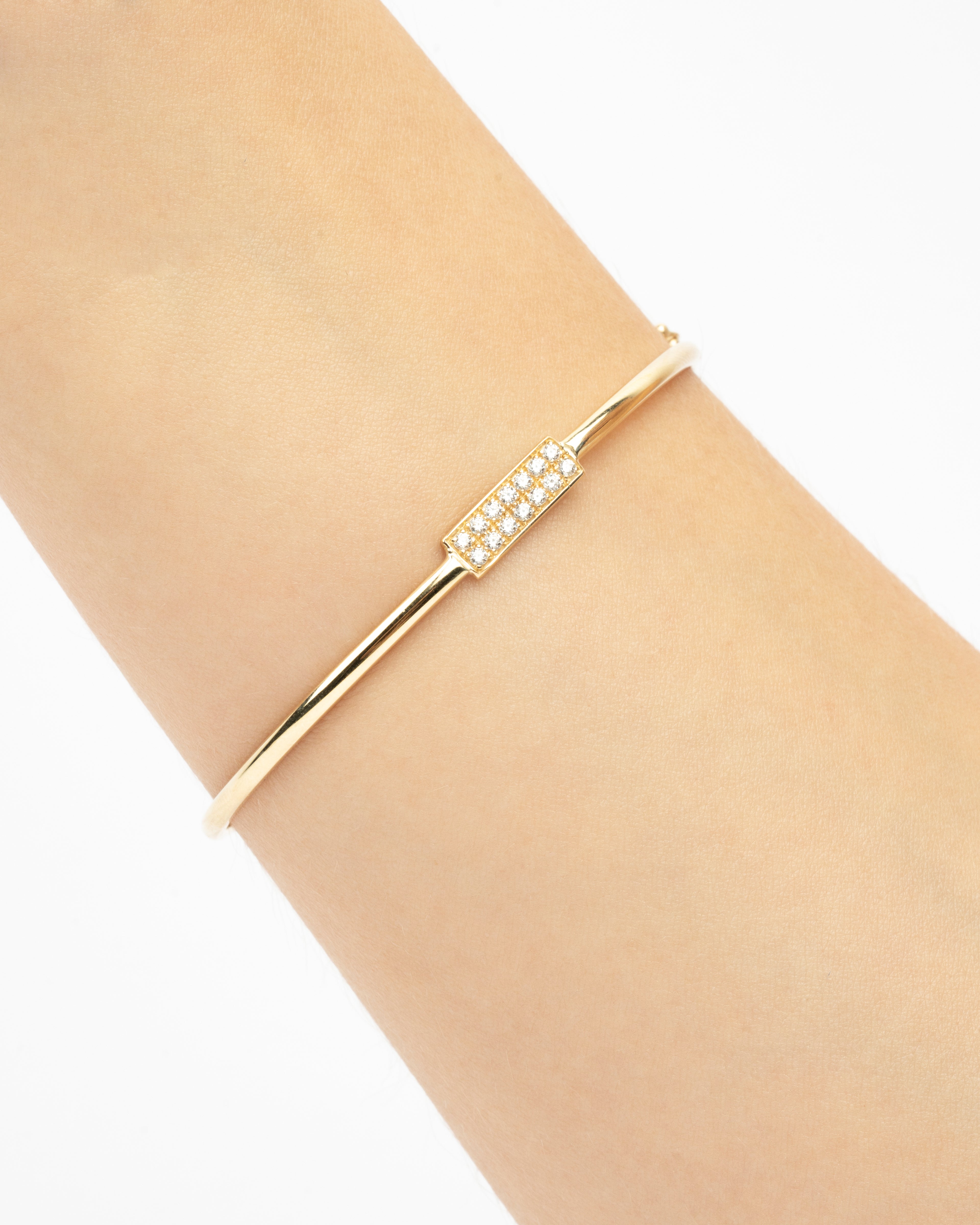 Pevný náramok Clarisse, 14K zlato