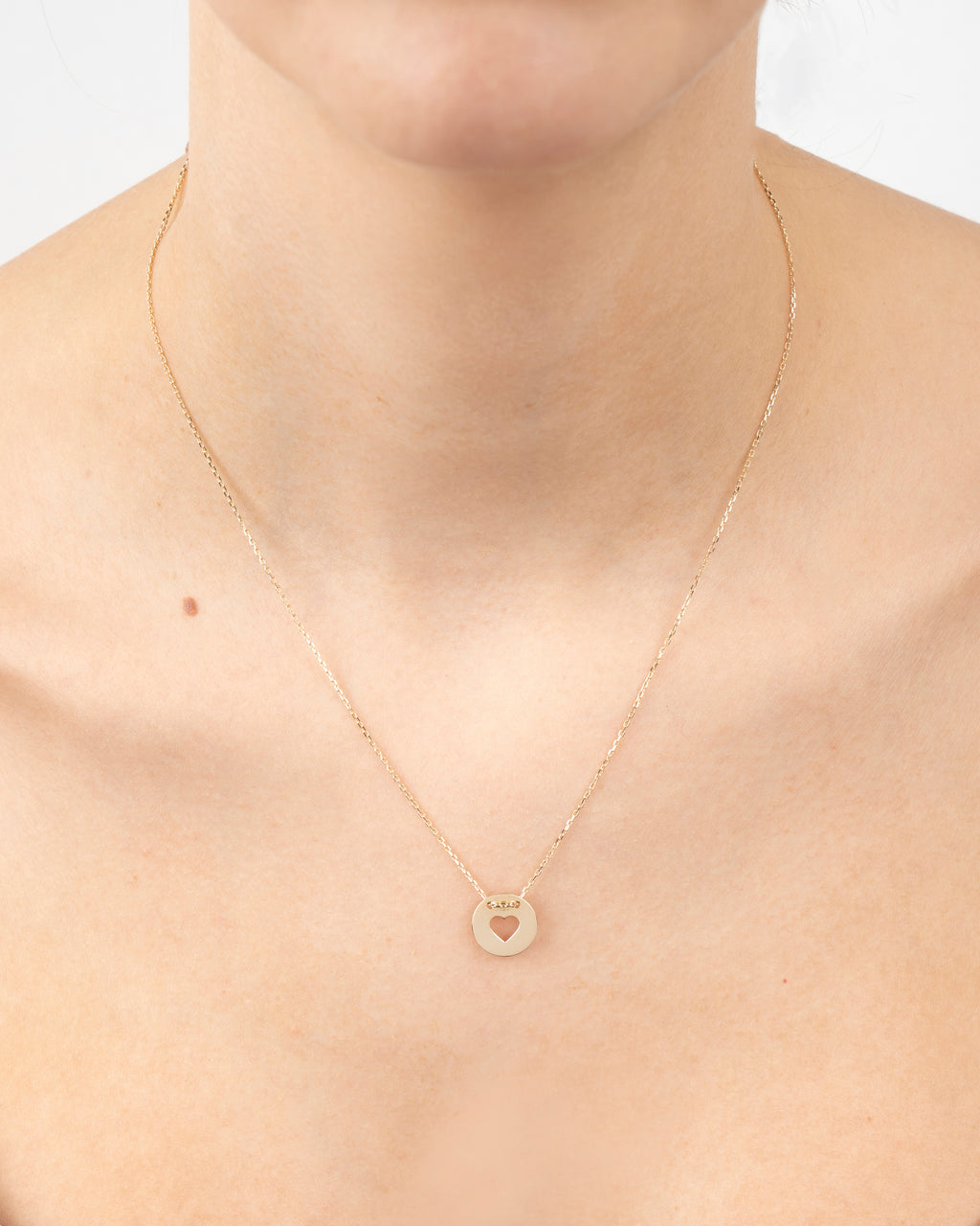 Náhrdelník Celia Heart Medallion, 14K zlato