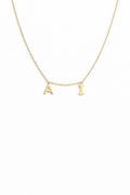 Atelier Multi Letter Necklace, 14K zlato