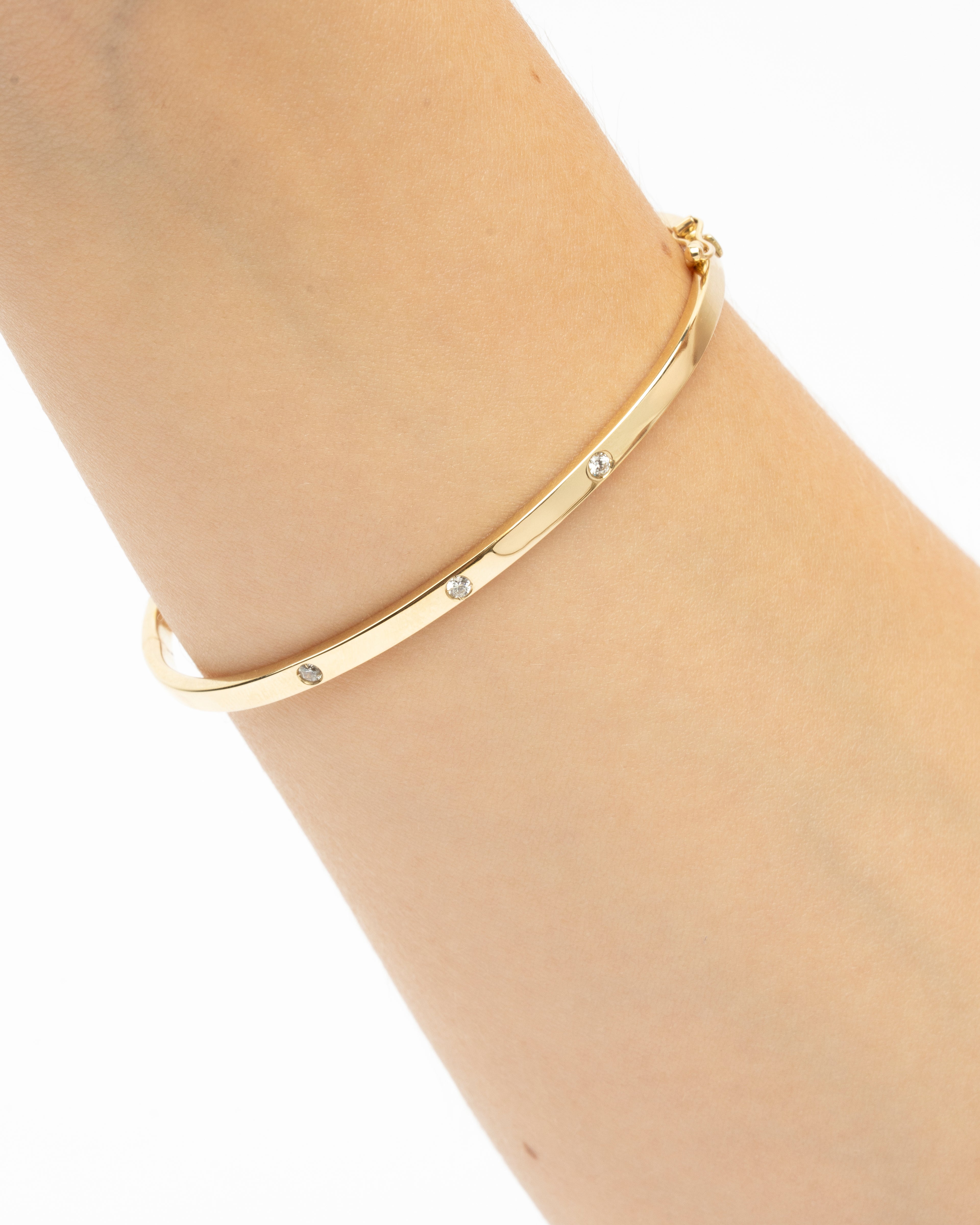 Pevný náramok Arlena, 14K zlato