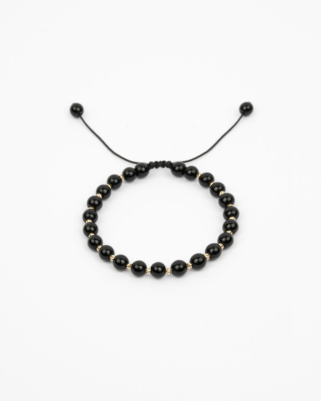 Zlatý šnúrkový náramok Noir Royal, 14K zlato