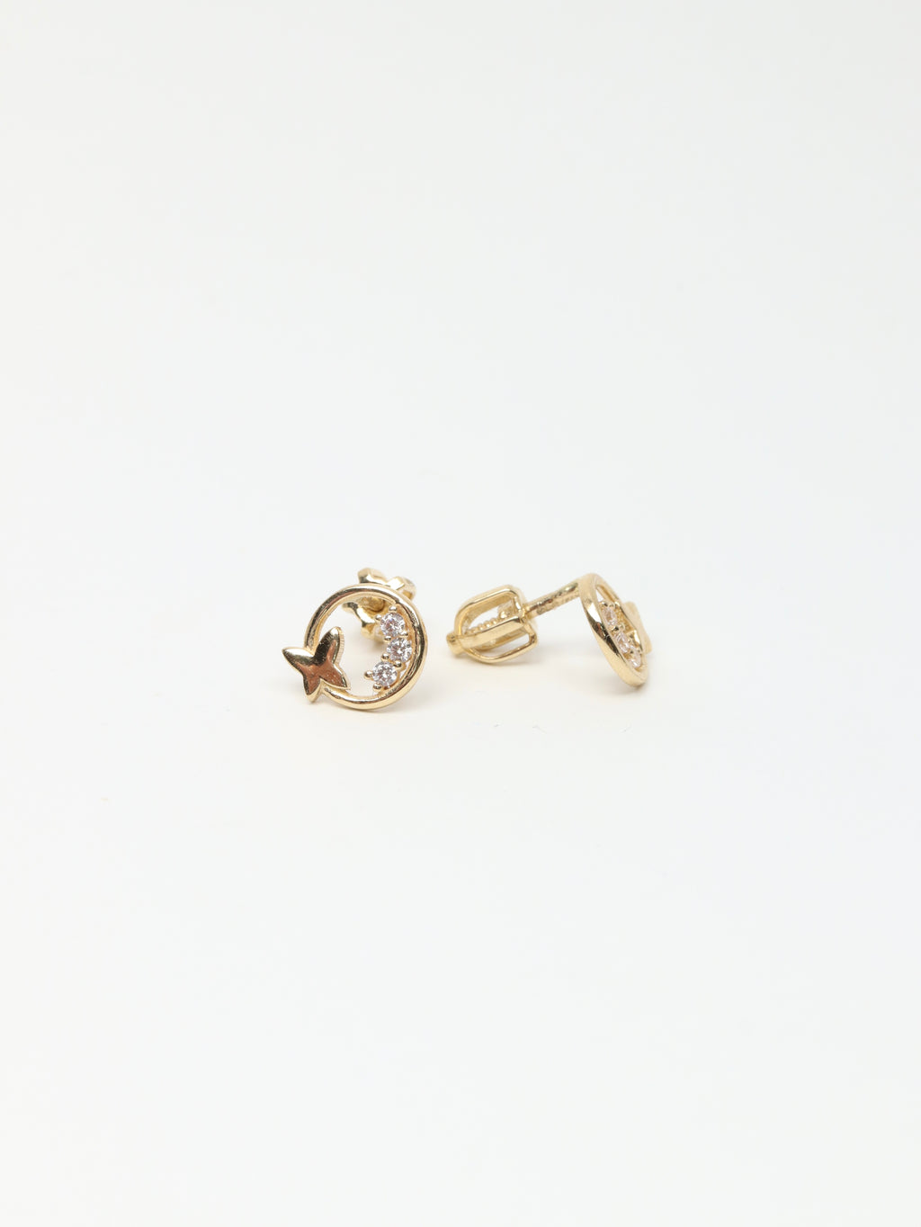 Náušnice Butterfly Shine, 14K zlato