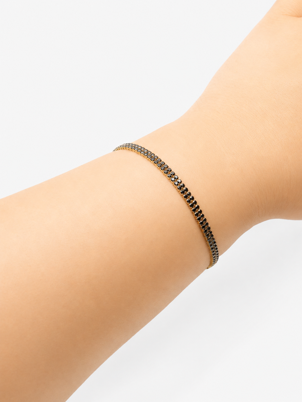 Náramok Lumine Tennis Doublé Black, 14K
