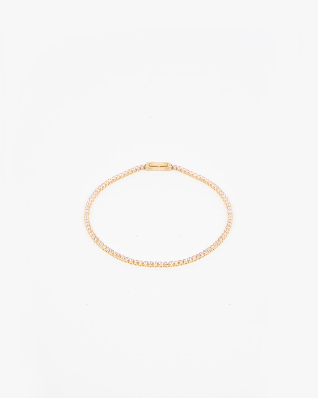 Náramok Lumine Tennis pink, 14K zlato