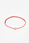 Atelier Heart Cord Bracelet, 14K zlato
