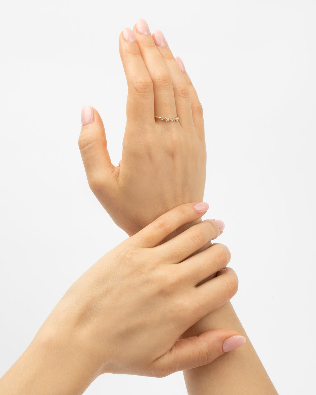 Prsteň Lumina, 14K zlato so zirkónmi