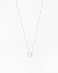 Náhrdelník Aurora Clover biely malý , 14K zlato