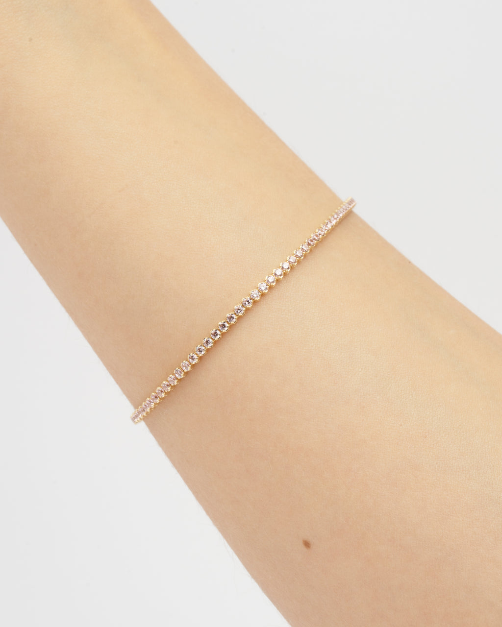 Náramok Lumine Tennis pink, 14K zlato
