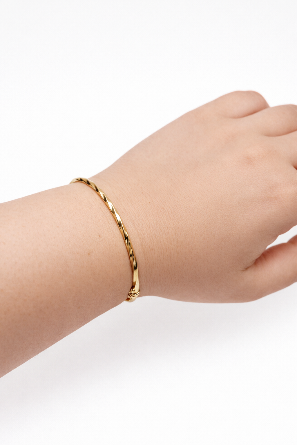 Pevný náramok Eterna Twist, 14K zlato