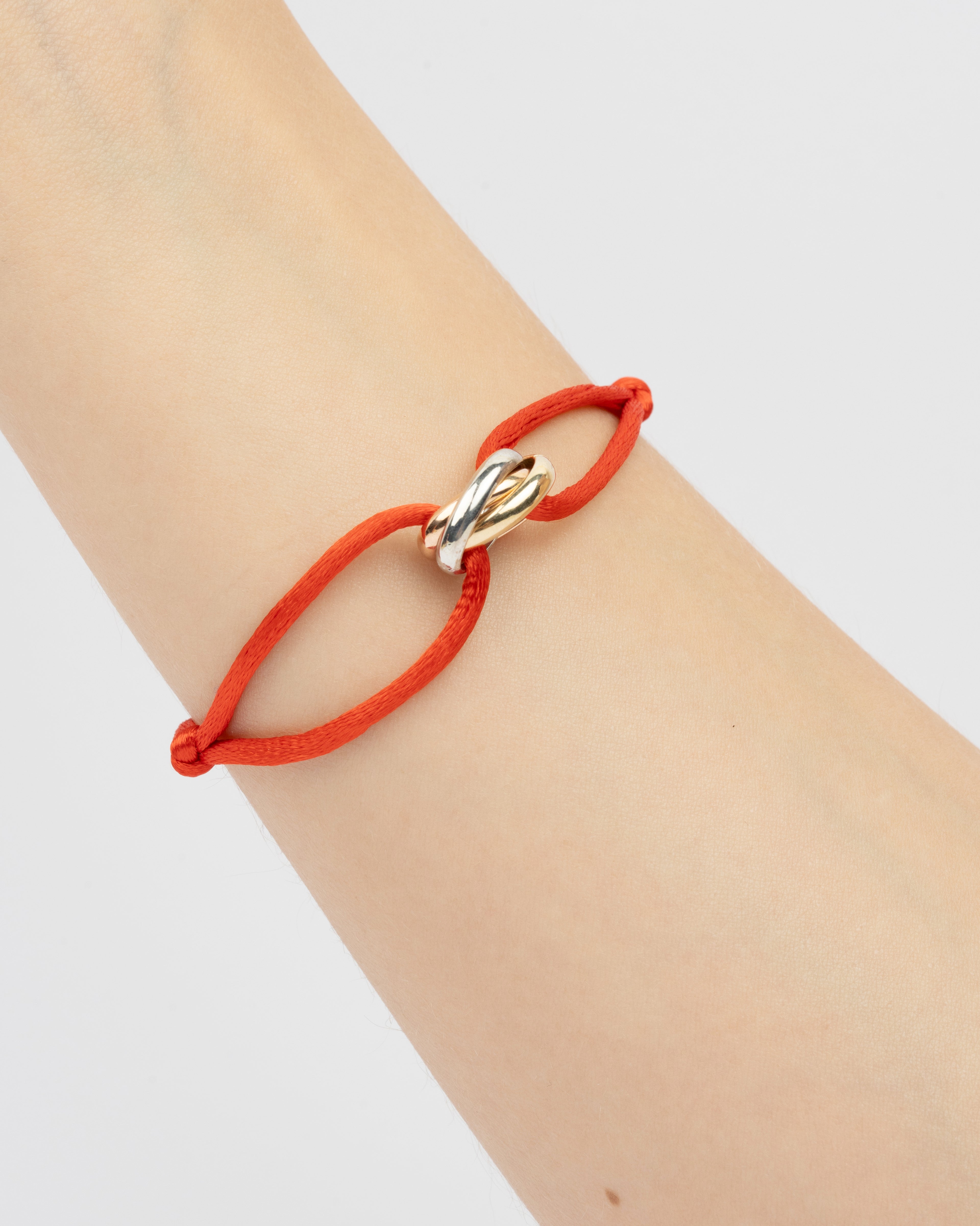 Zlatý šnúrkový náramok Lien Éternel, 14K zlato