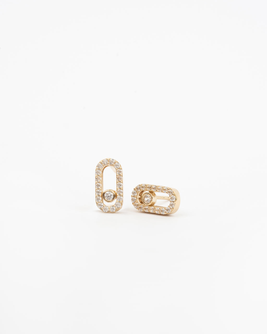 Napichovacie náušnice Mouvement d’Or, 14K zlato