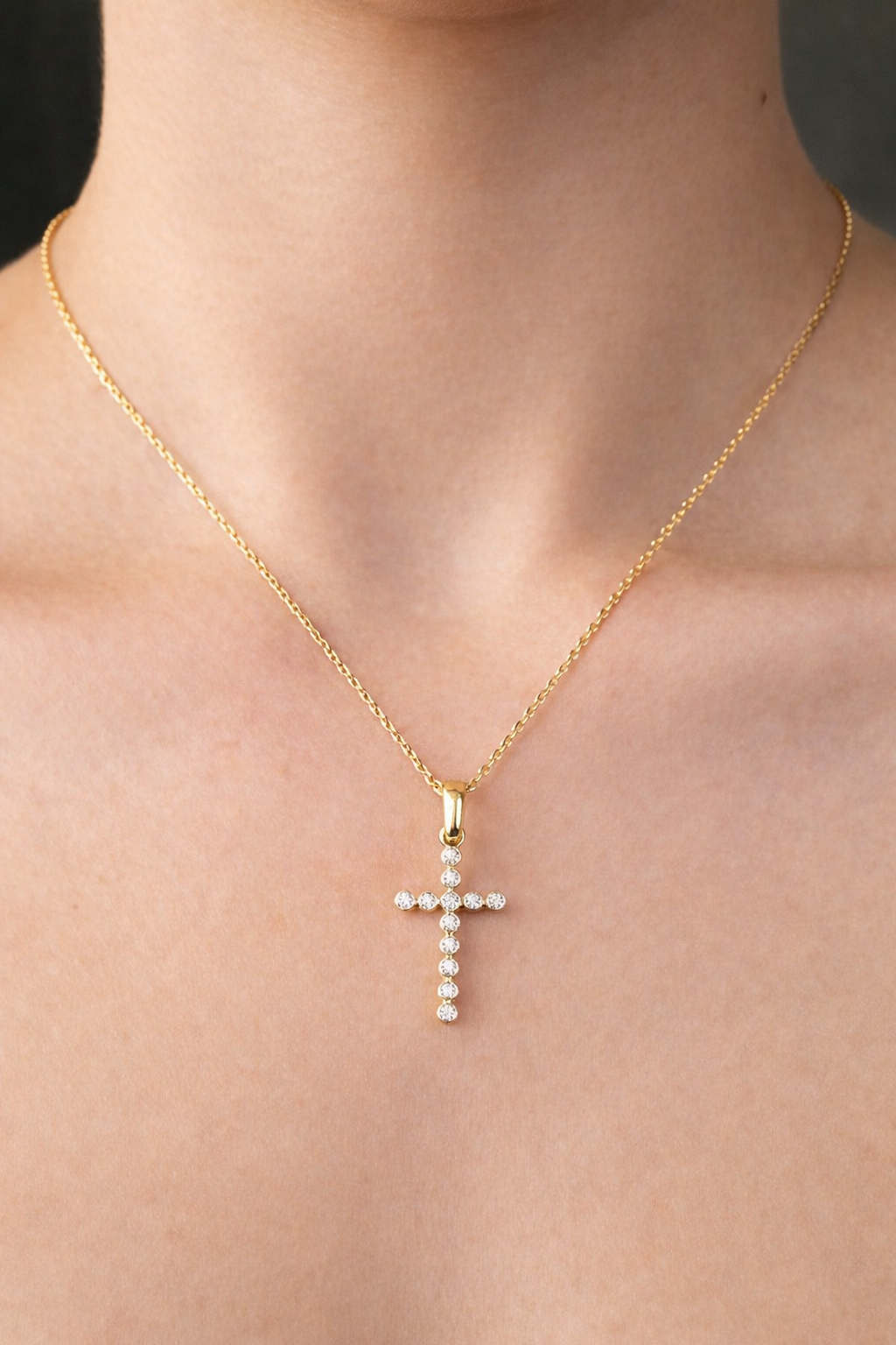 Prívesok Lumière Cross, 14K zlato