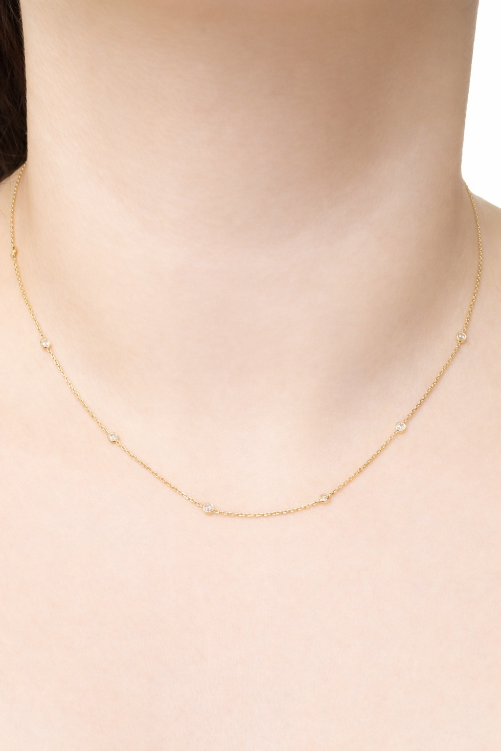 Náhrdelník Celestia Seven, 14K zlato