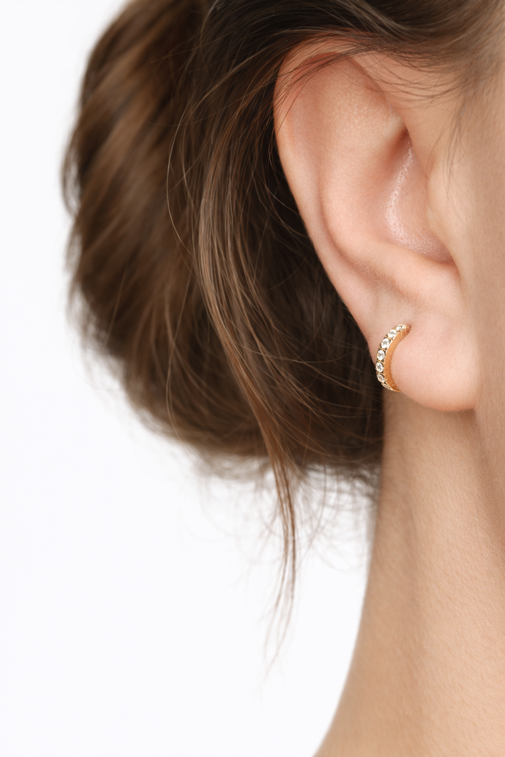 Kruhové náušnice Dualis Mini Hoops, 14K zlato